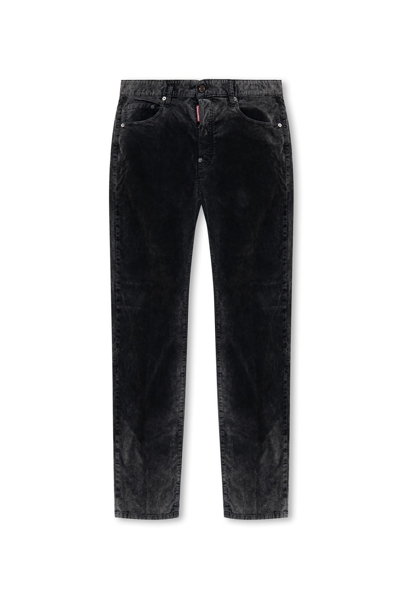 Dsquared2 642 Corduroy Trousers In Black