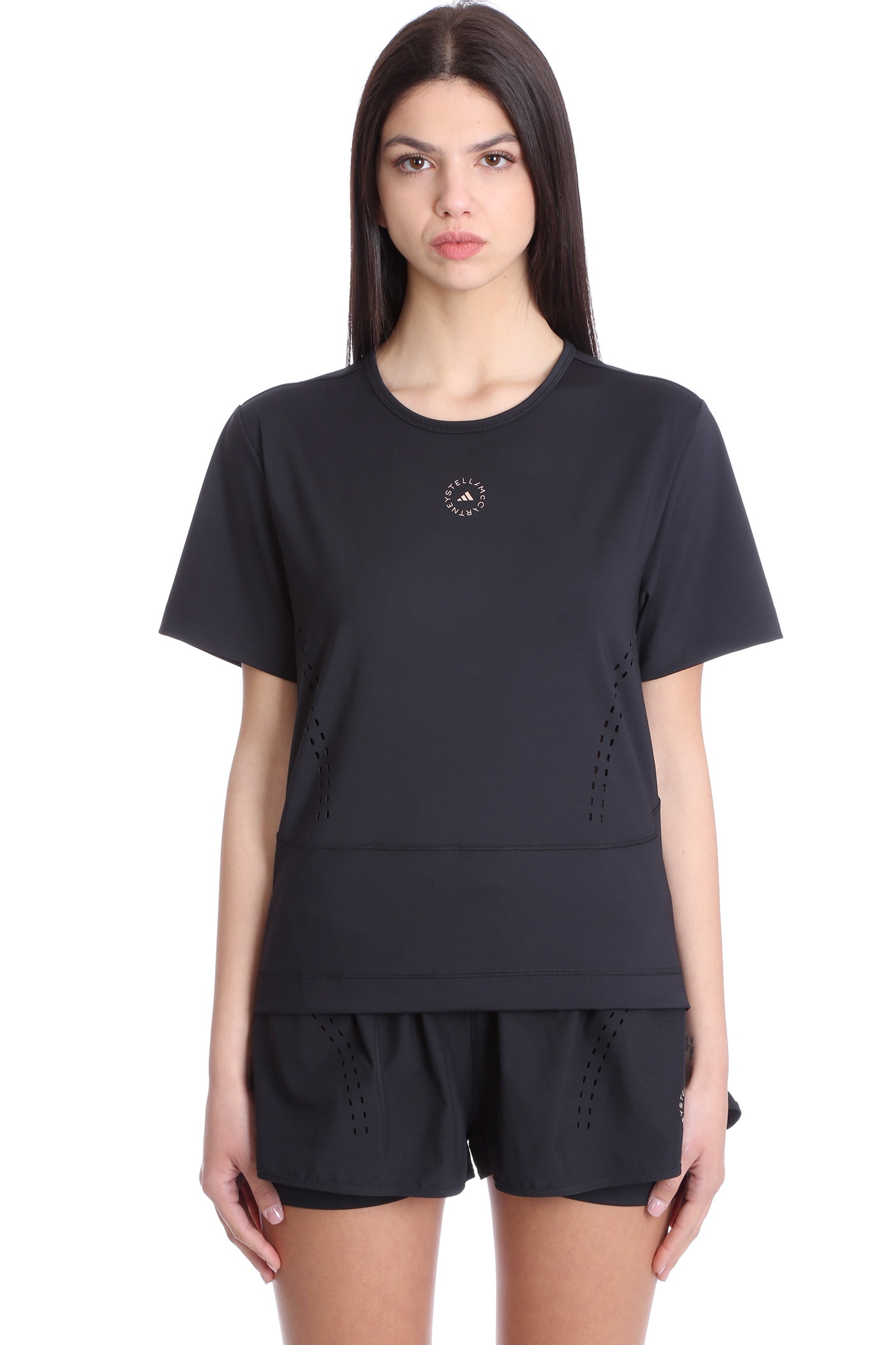 Adidas by Stella McCartney Sport T-shirts & Tops In Black Polyester