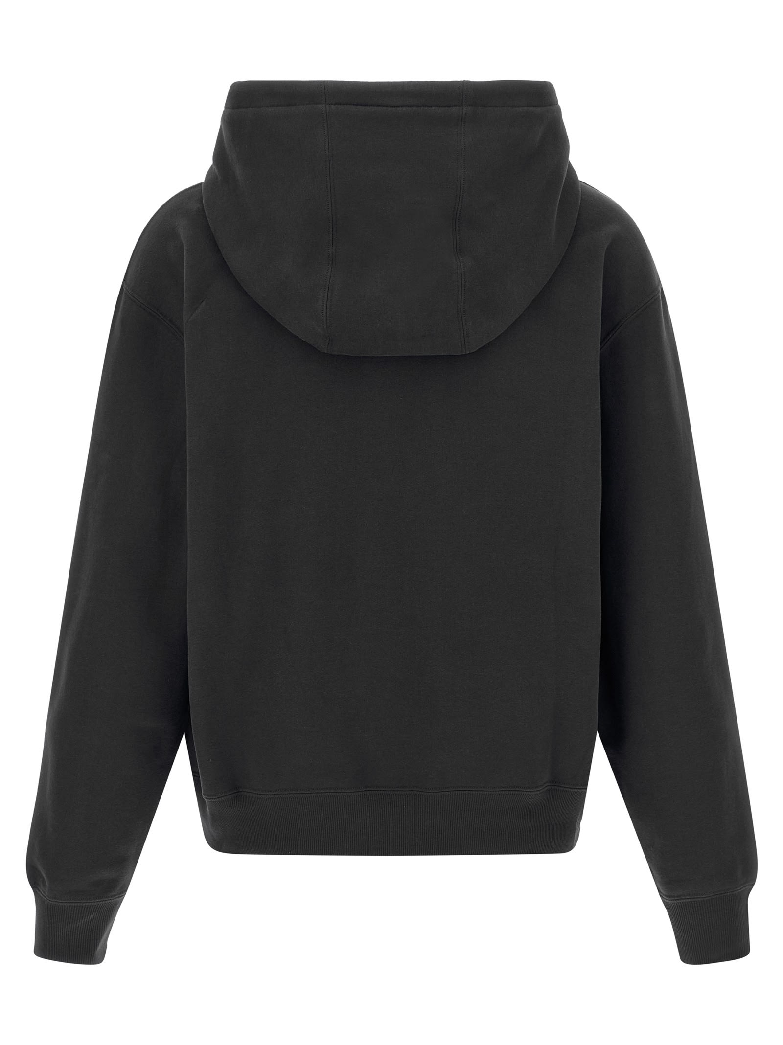 Saint Laurent Organic Cotton Sweatshirt With Frontal Logo Embroidery In Gray