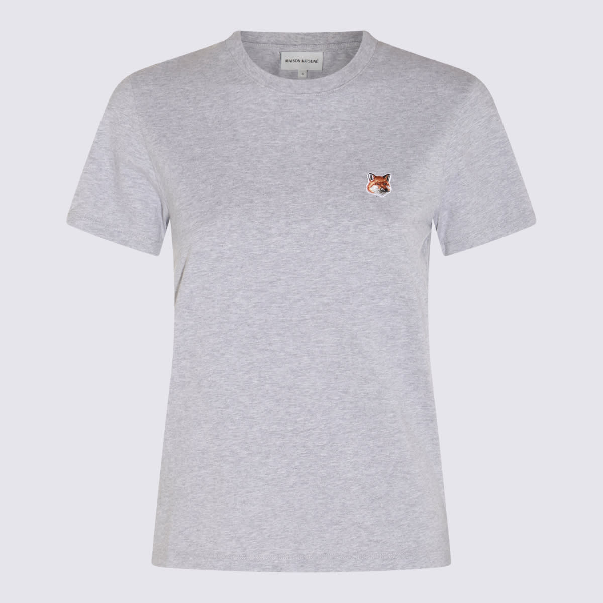 Maison Kitsuné Grey Cotton Fox Head T-shirt