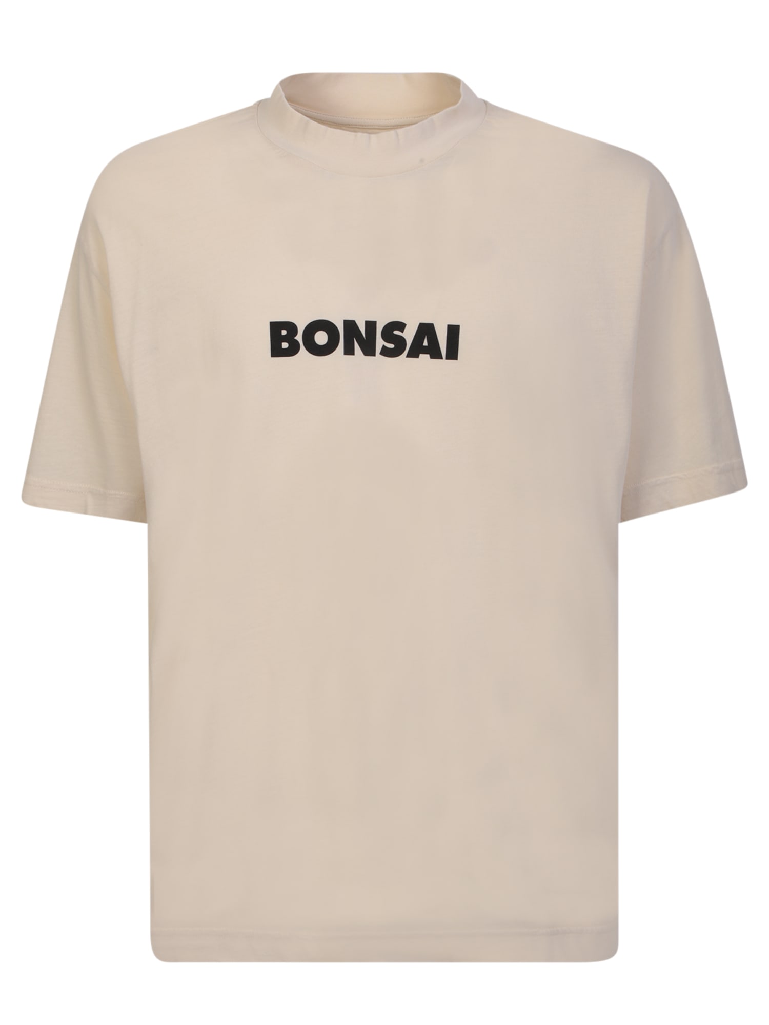 Shop Bonsai Regular Beige Logo T-shirt In White
