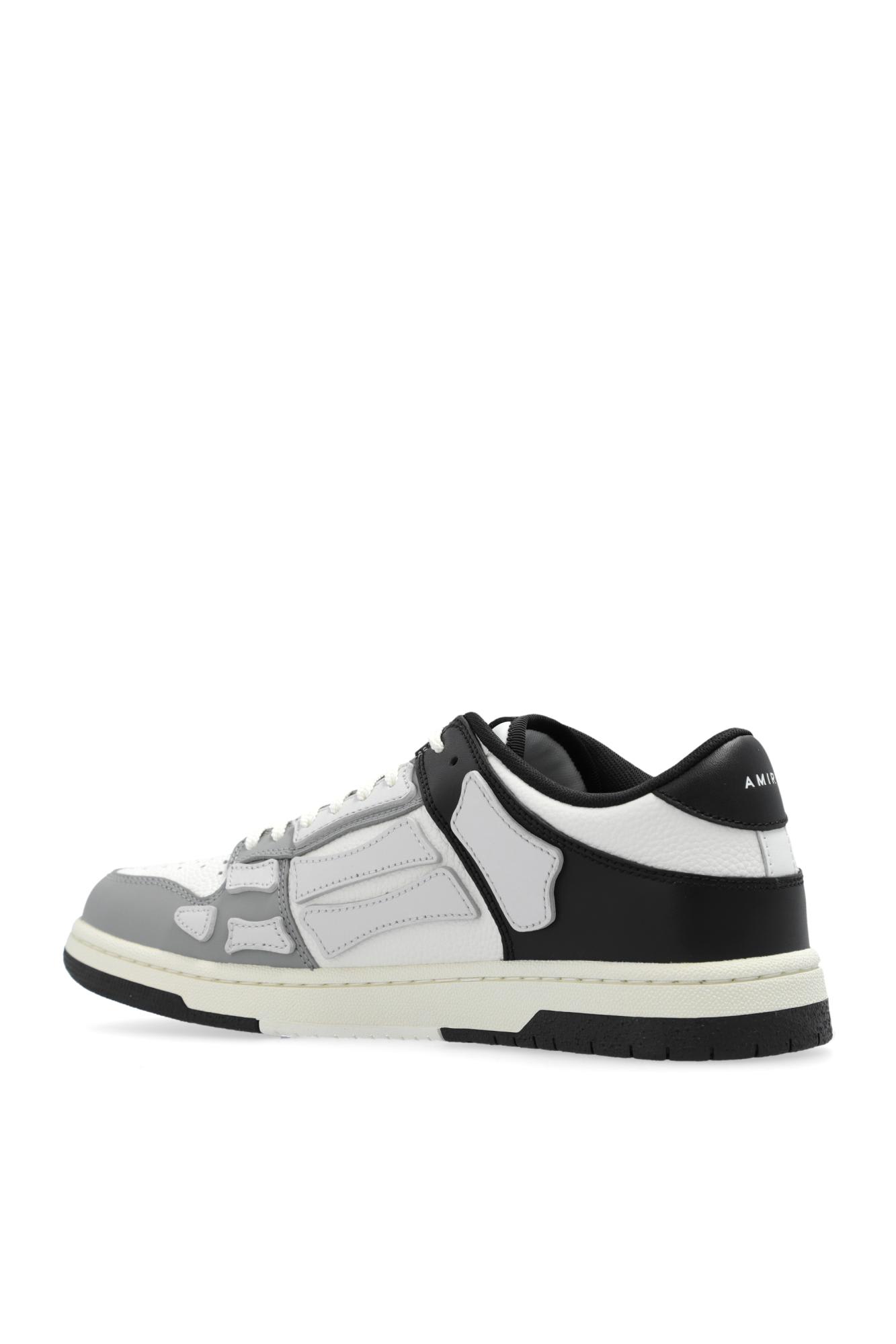 Shop Amiri Skel Top Low Sneakers In Bianco E Nero