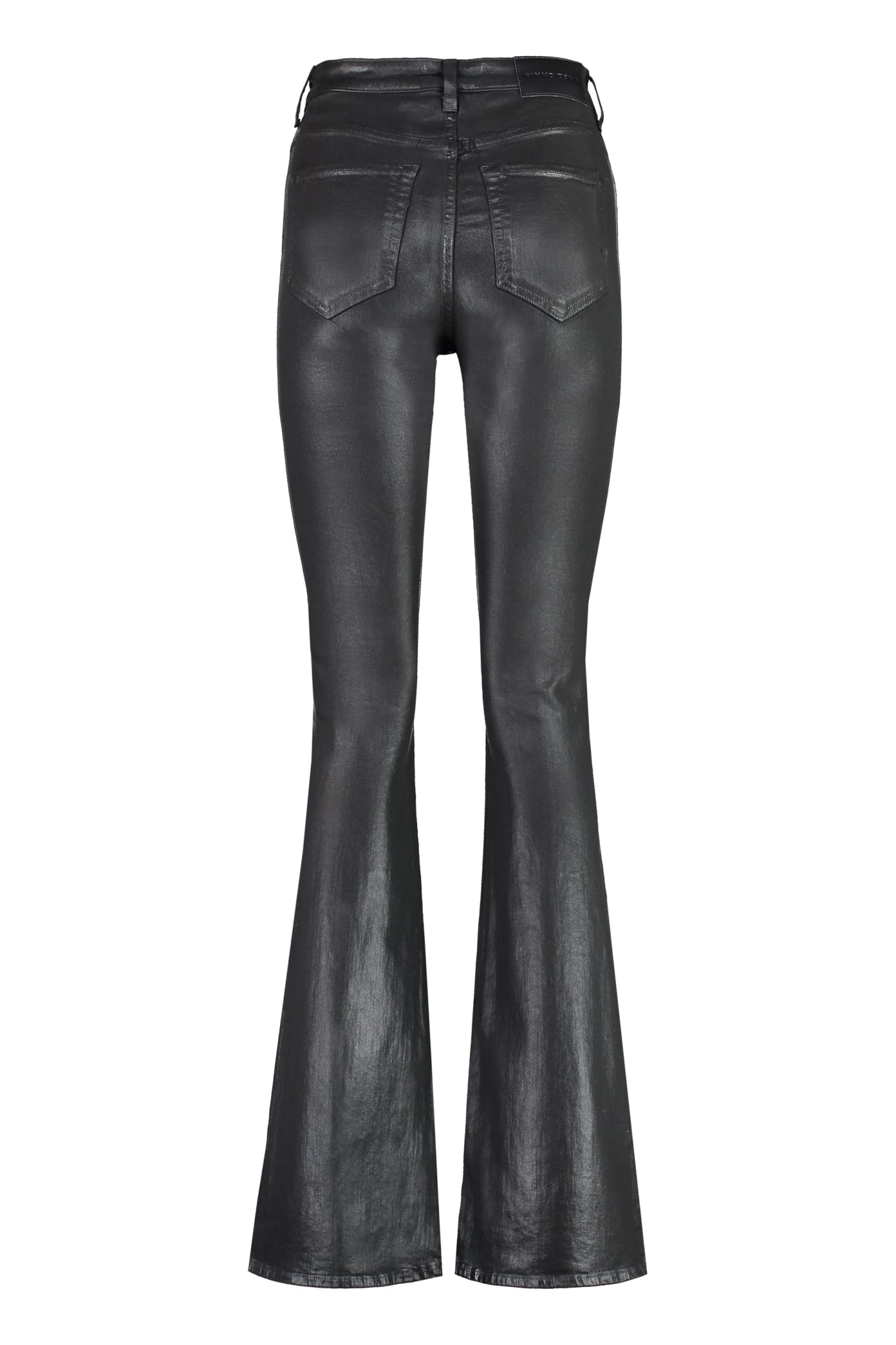 Shop Pinko Flora Vegan Leather Trousers In Black