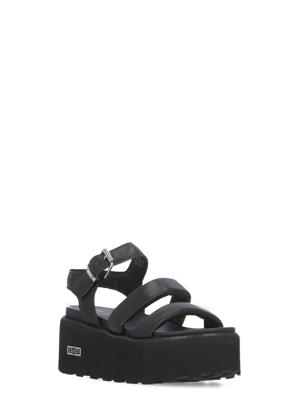 Cult Buckle-fastening Platform Sandals In Black