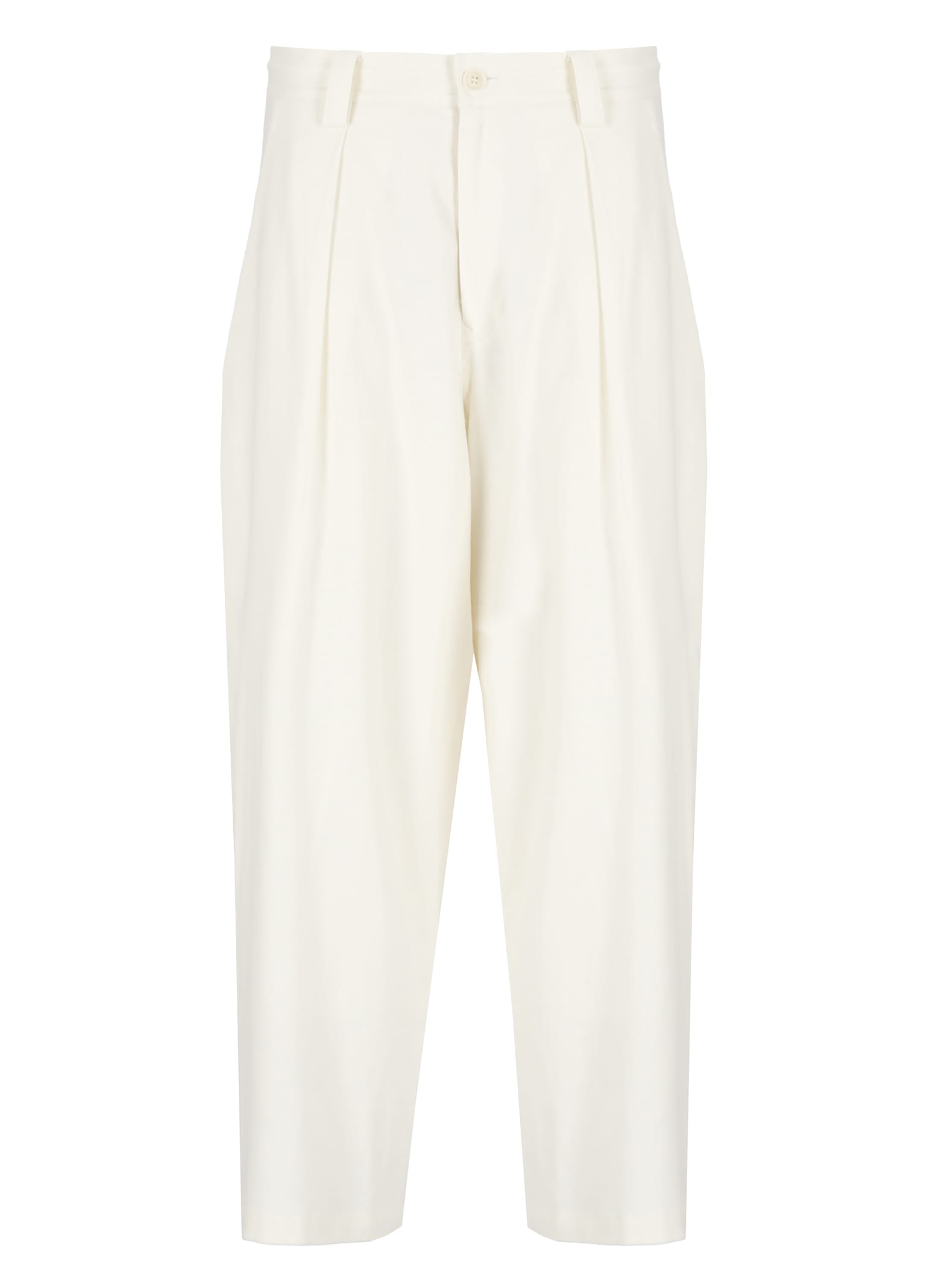 Y's High-waisted Linen Blend Pants In Neutral