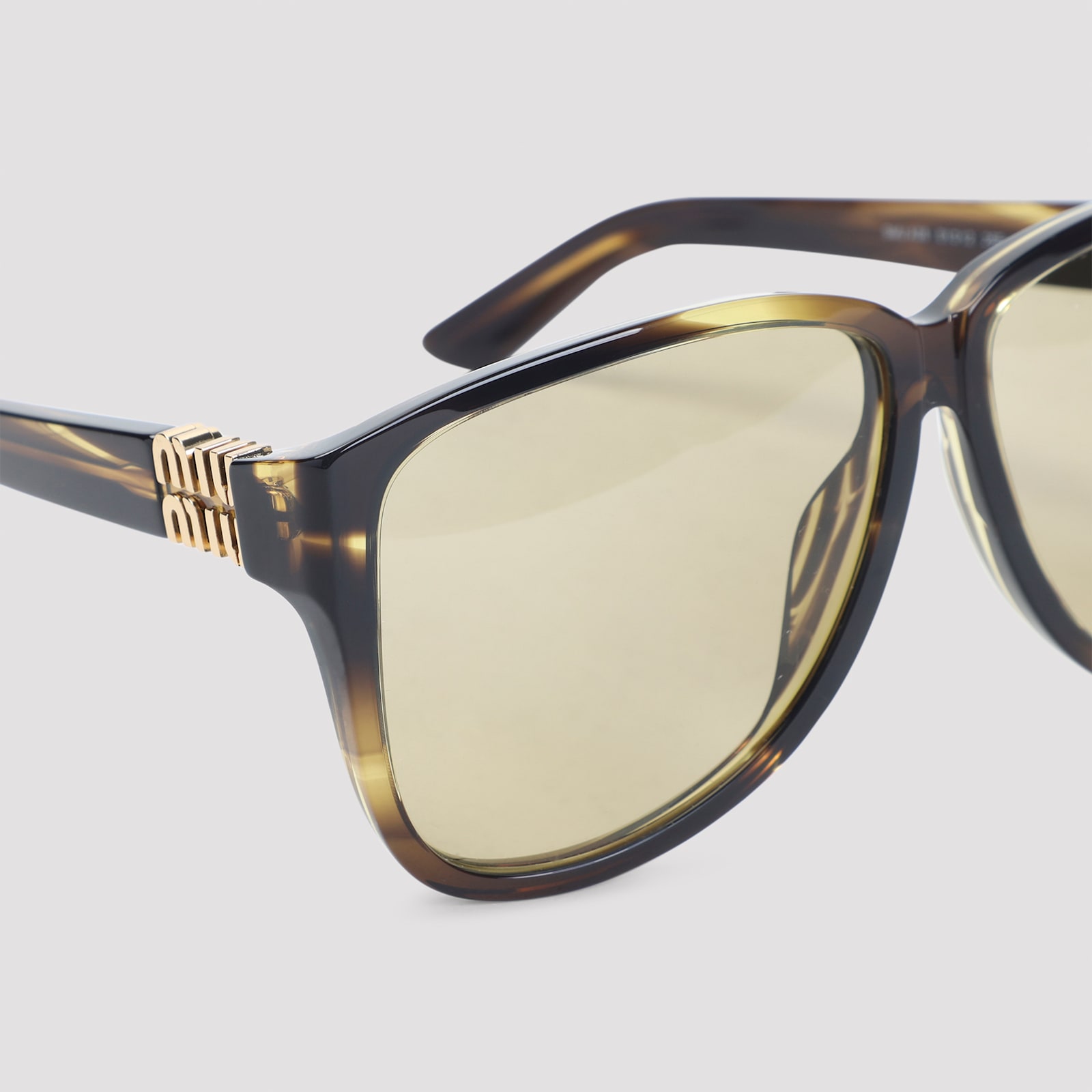 Miu Miu Loden Striated Brown Acetate Ombre Sunglasses