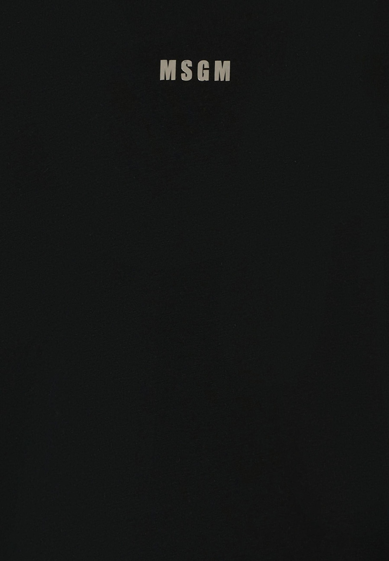 Msgm Mock-neck Logo-print Sweatshirt In Black