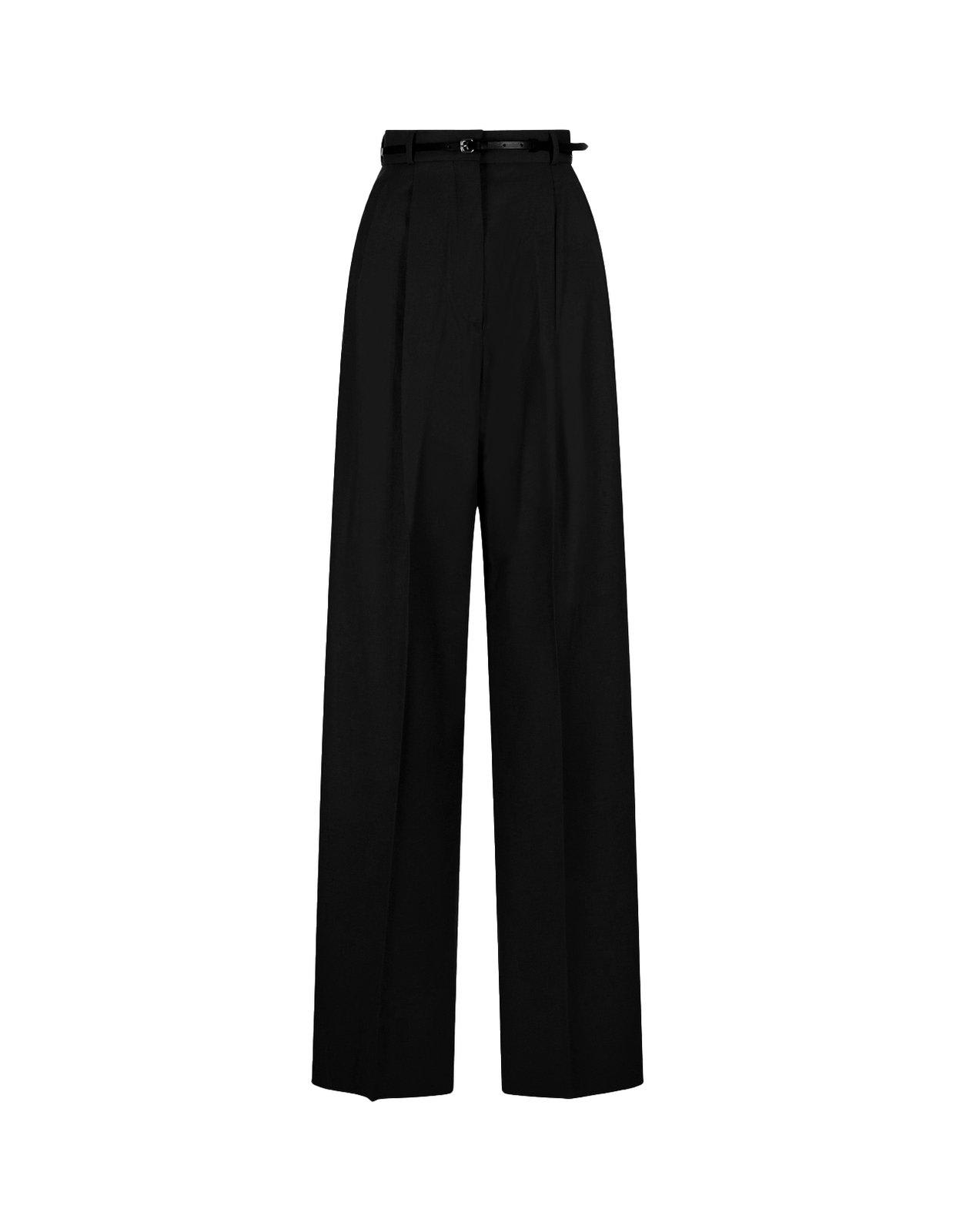 Shop Sportmax Kiens12 Belted Wide Leg Pants In Nero