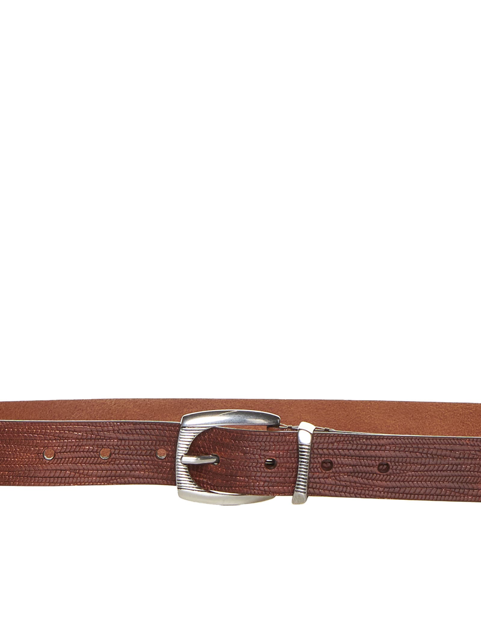 Shop Brunello Cucinelli Belt In Leather Brown