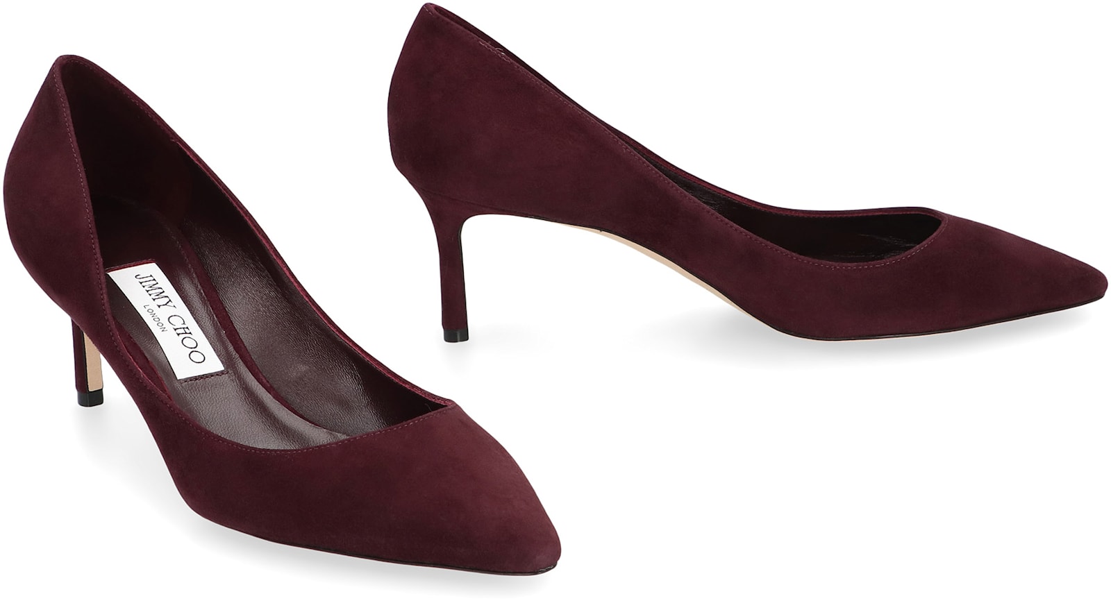 Jimmy Choo 60mm Romy Suede Pointed-toe Pumps In Burgundy