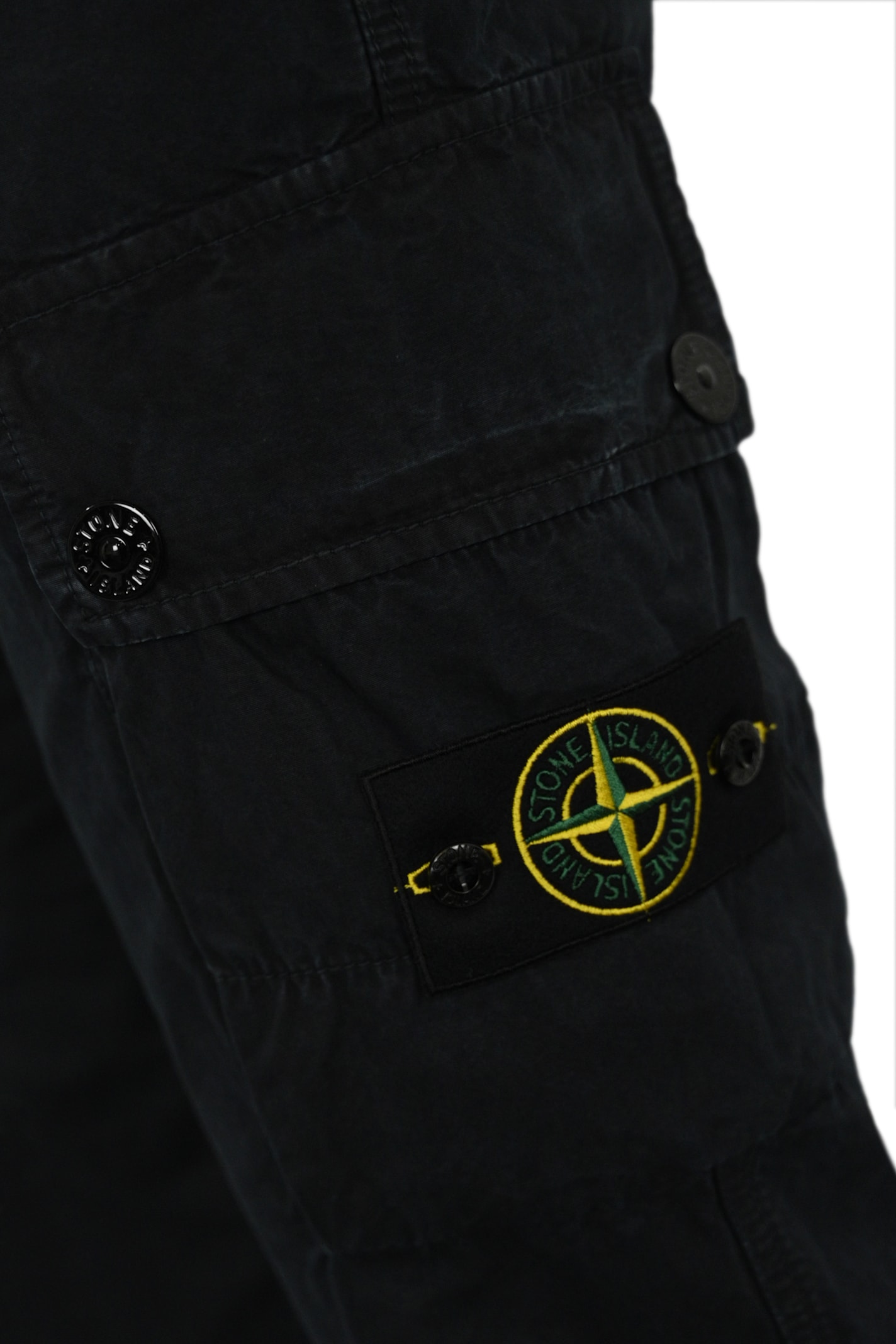 Stone Island Logo Patch Tapered Leg Sweatpants