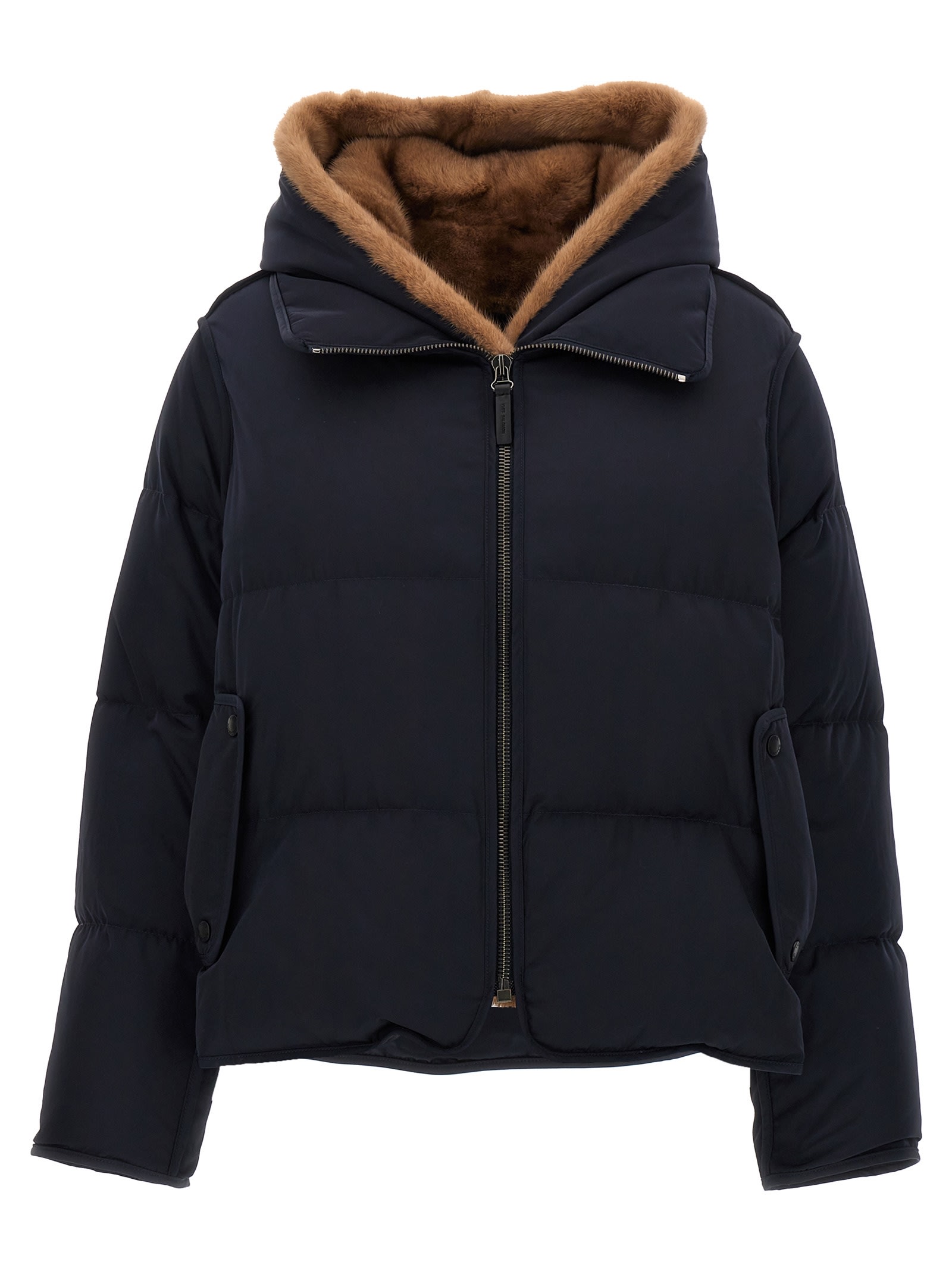 Shop Salomon Doudoune Down Jacket In Blue