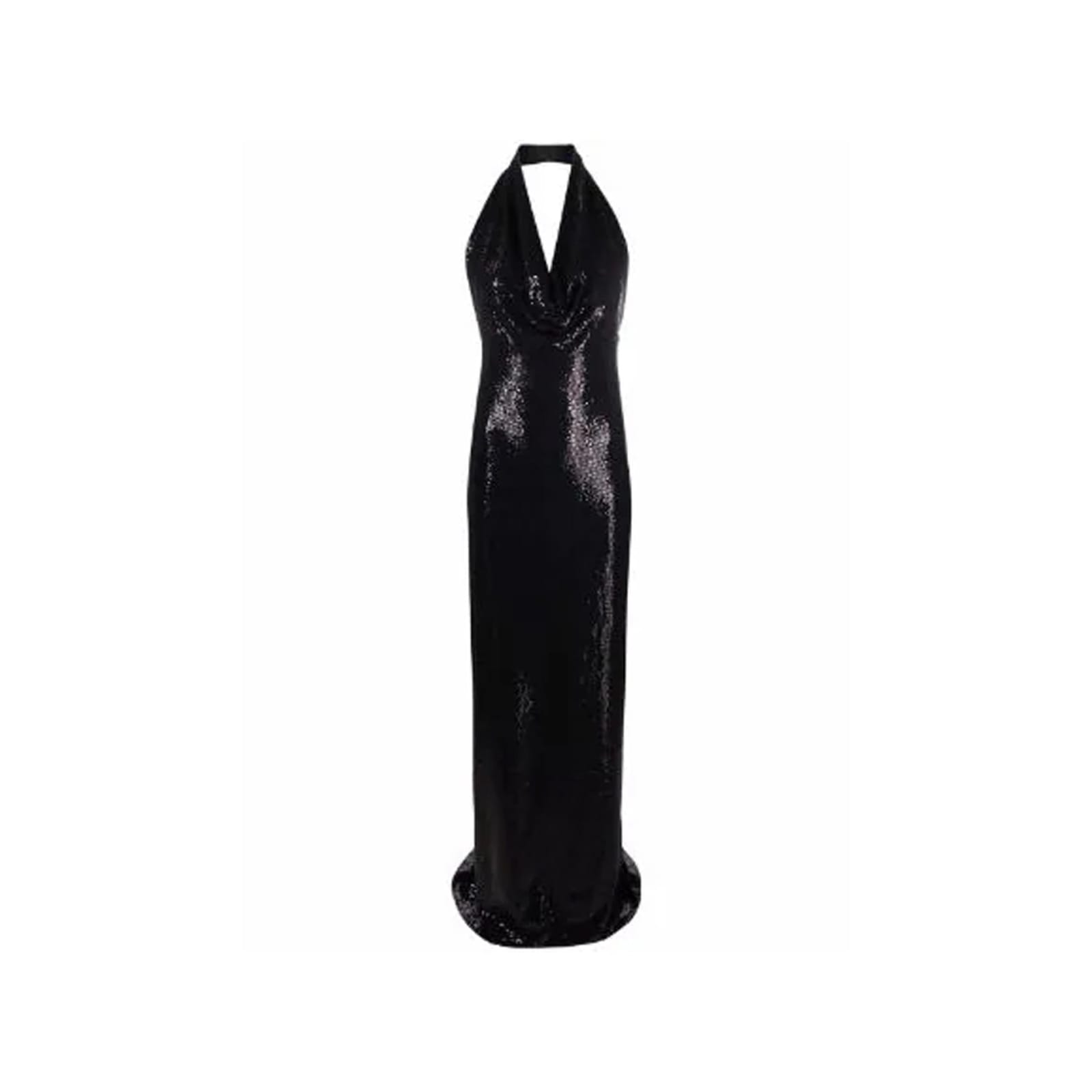 Shop Blanca Vita Sequin-embellished Long Dress In Black