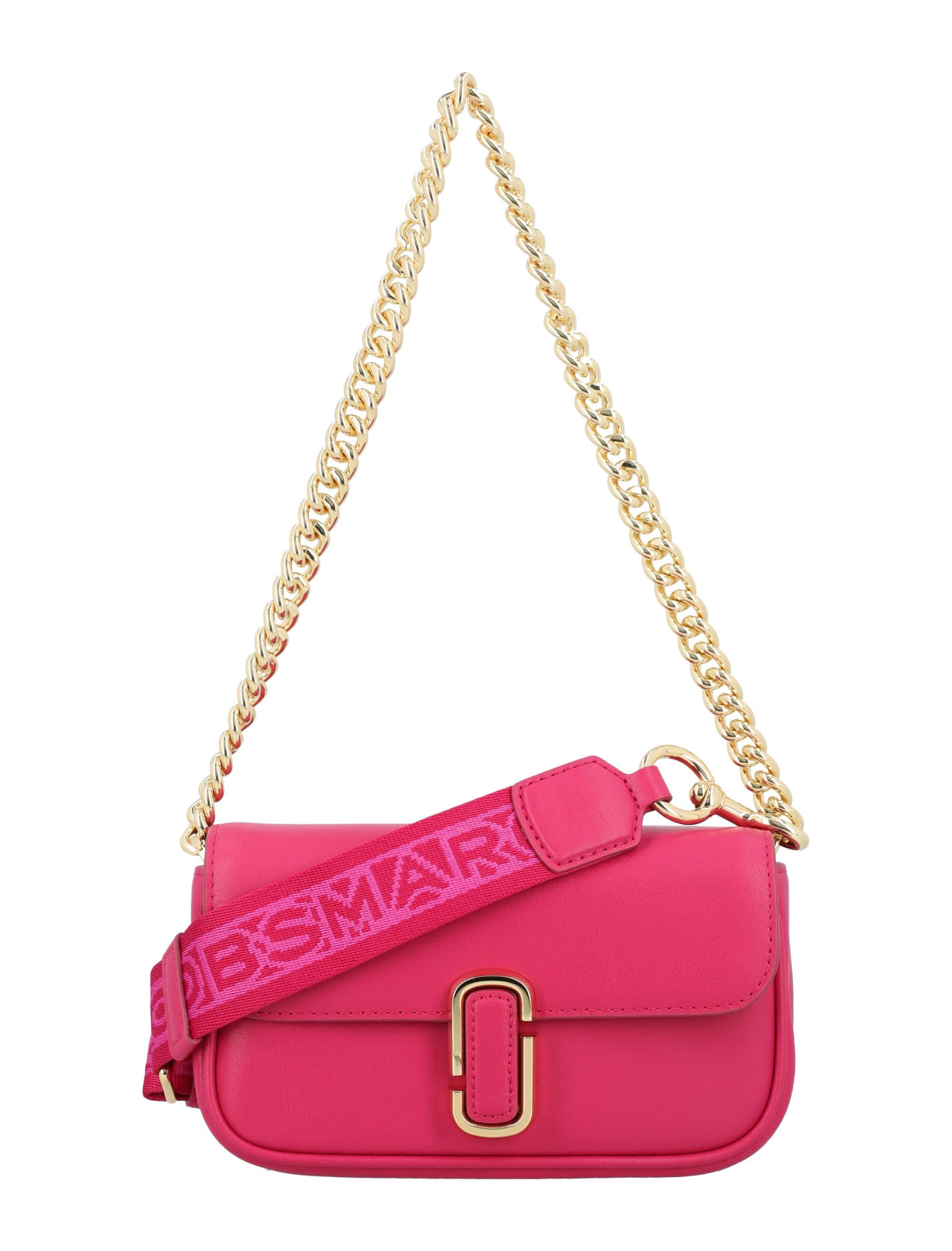 Shop Marc Jacobs The J Mini Shoulder Bag In Lipstick Pink