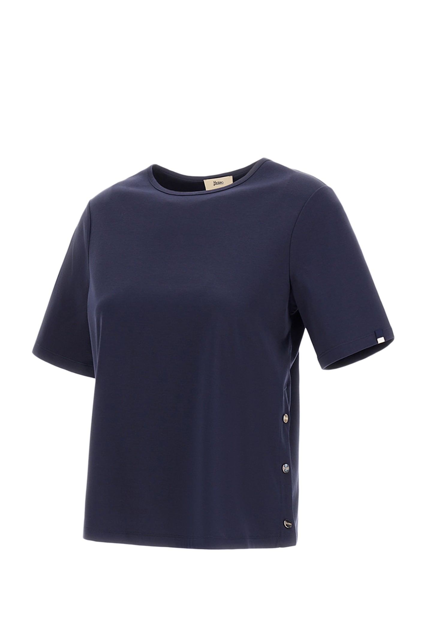 Herno Side Slits Cotton T-shirt Clothing