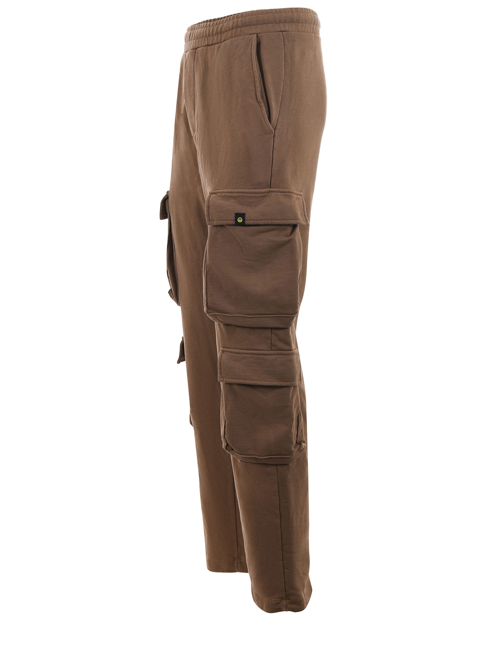 Shop Barrow Cargo Jogging Trousers In Cotton In Brown