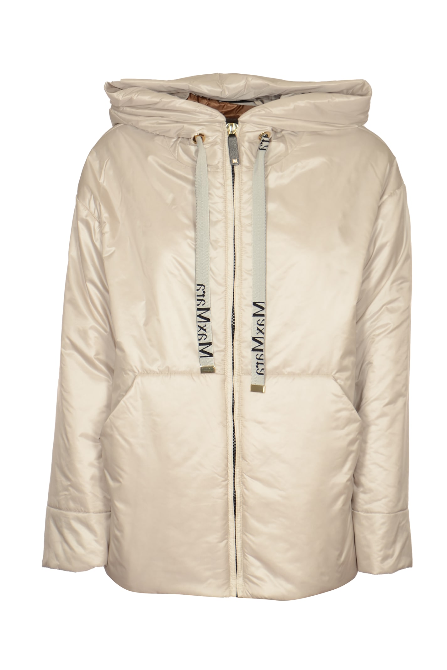 Shop Max Mara The Cube Greenda Padded Jacket In Grey