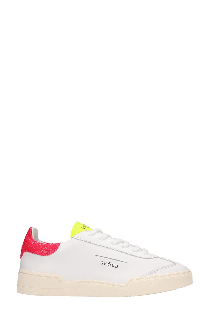 GHOUD LOB 01 SNEAKERS IN WHITE LEATHER,11213694
