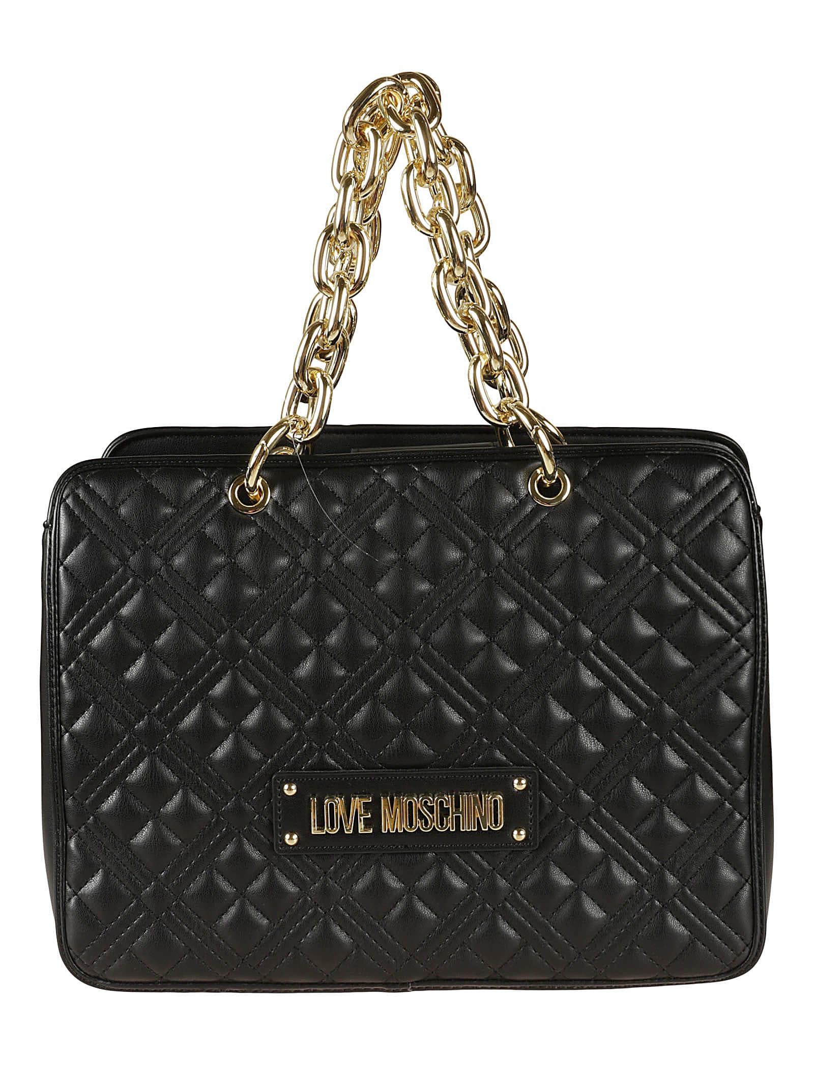 Love Moschino Logo Quilted Tote