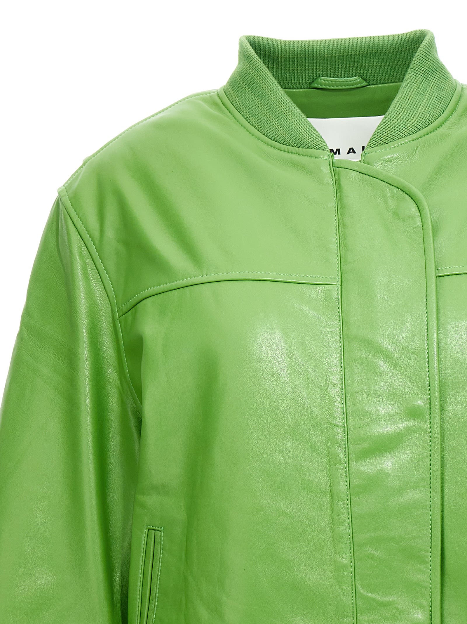 Shop Remain Birger Christensen Maryan Bomber Jacket In Green