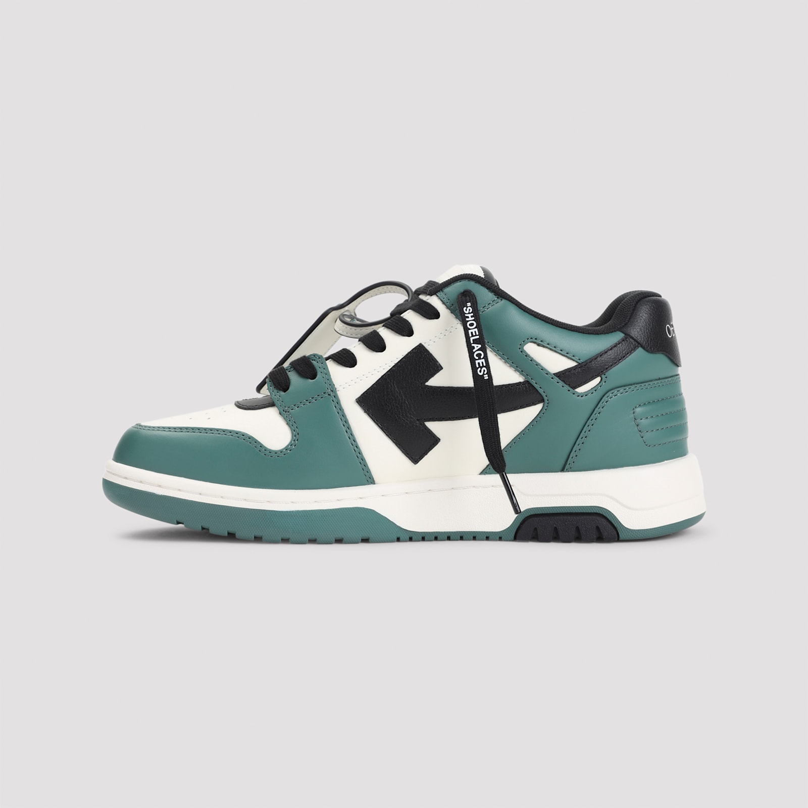 Off-white Casual Sneakers For Everyday Wear In Green