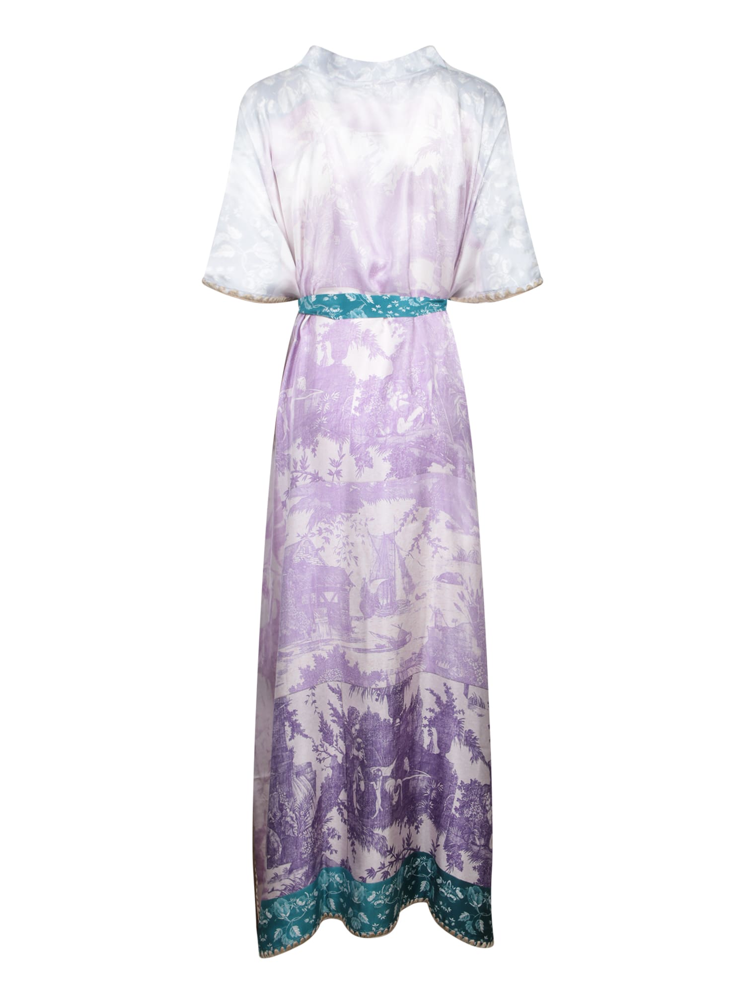 Shop Pierre-louis Mascia Aloes Lilla Degrade Multicolor Kaftan In Purple