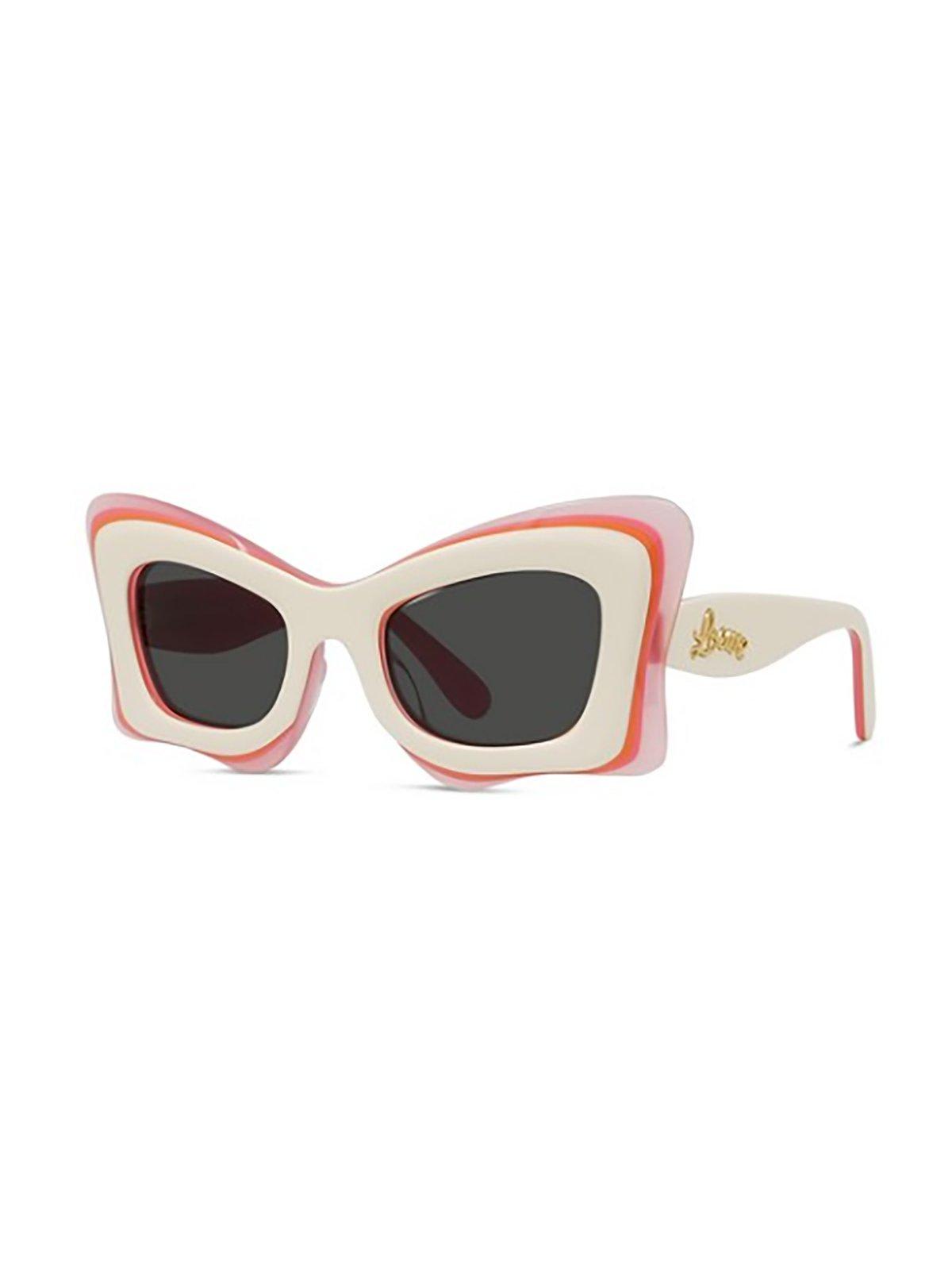 Shop Loewe Butterfly Frame Sunglasses In 59a