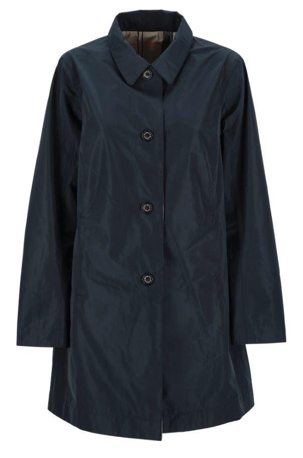Shop Barbour Babbity Buttoned Reversible Jacket In Navy/dress