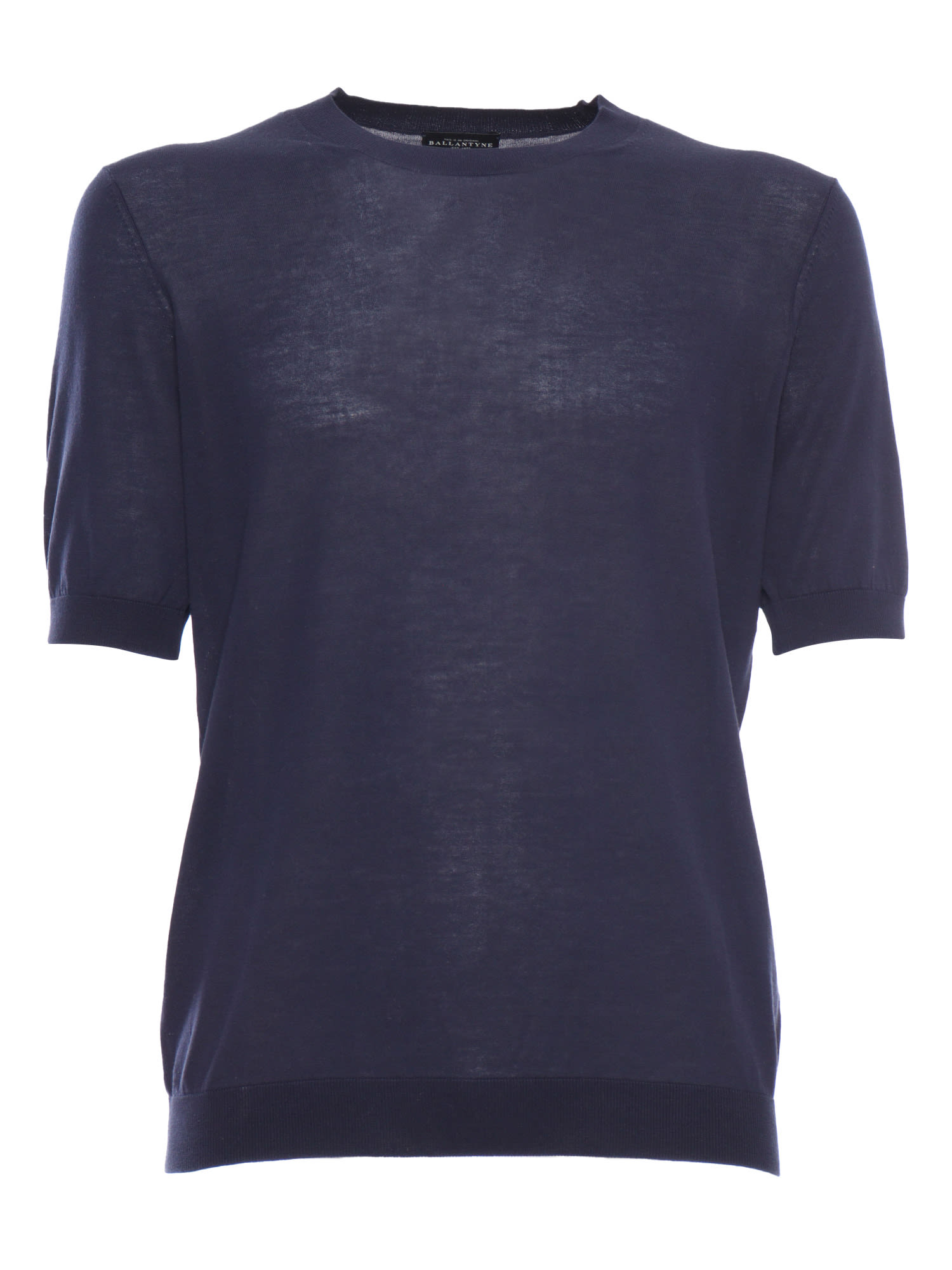 Shop Ballantyne Blue Knit T-shirt
