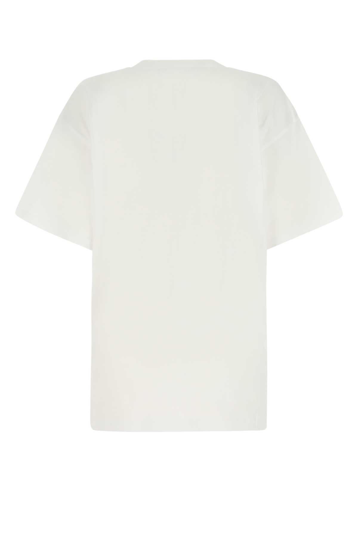 Moschino White Cotton Oversize T-shirt In A6001
