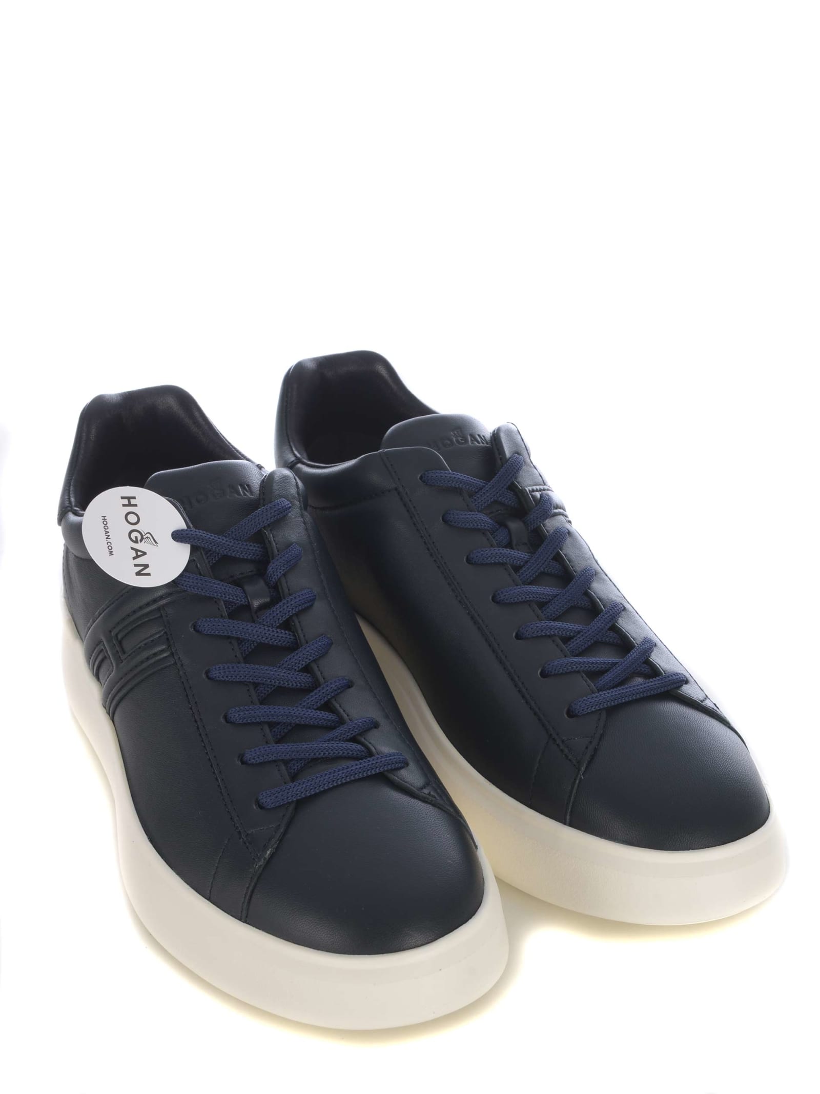 Shop Hogan Sneaker  H580 In Leather In Blu