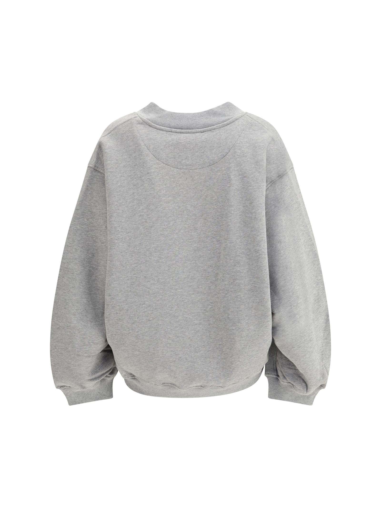 Attico Fleece Sweatshirt Sweatshirts Grey In Gray