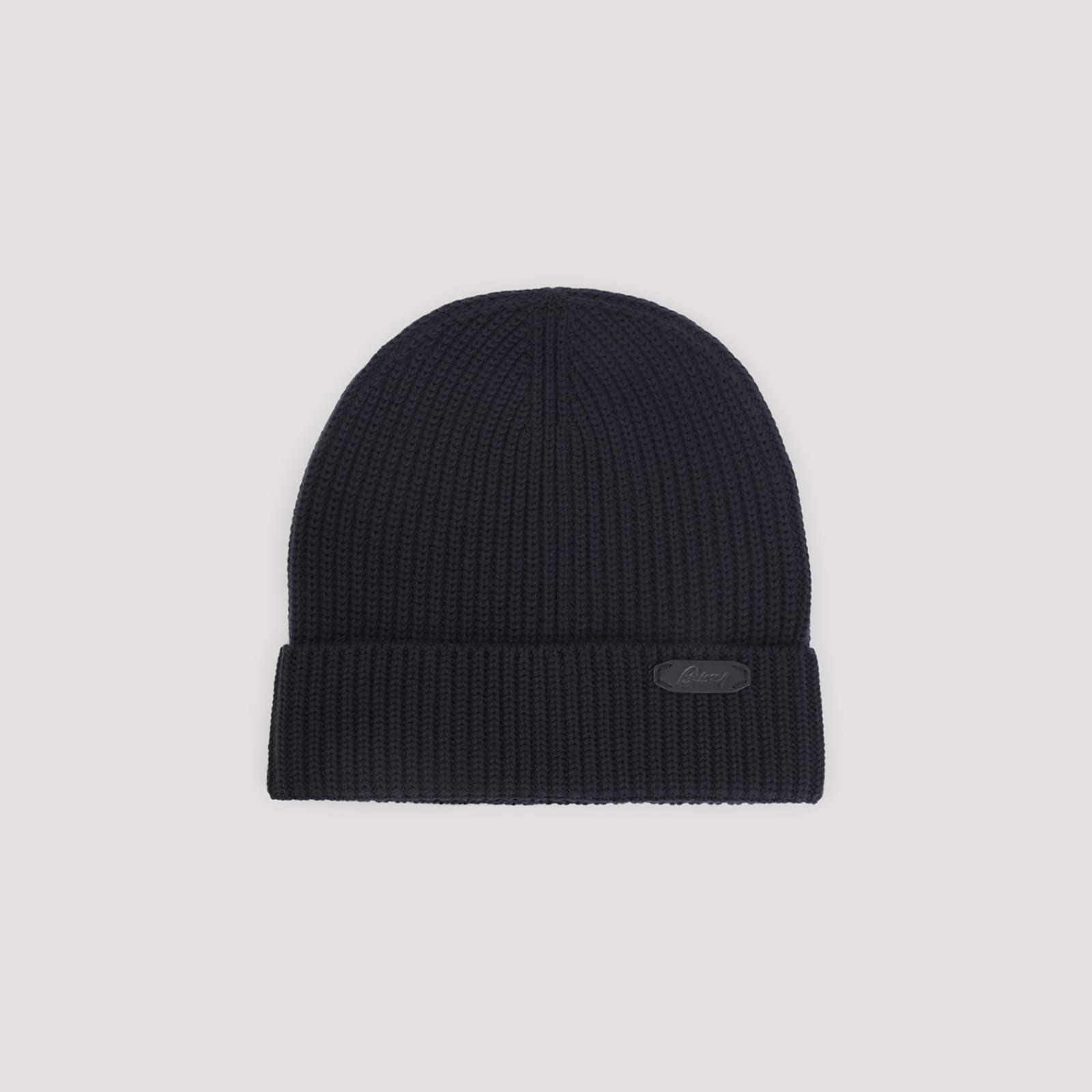 Brioni Wool Knitted Beanie In Black