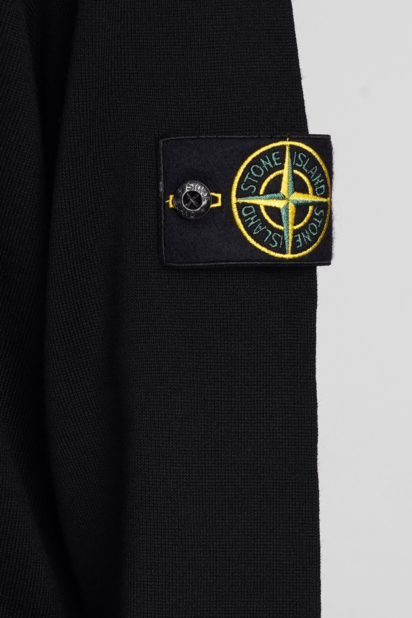 Shop Stone Island Knitwear In Black Wool