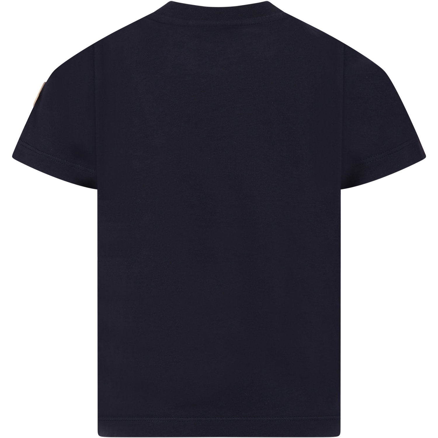 Shop Moncler Blue T-shirt For Boy With Logo