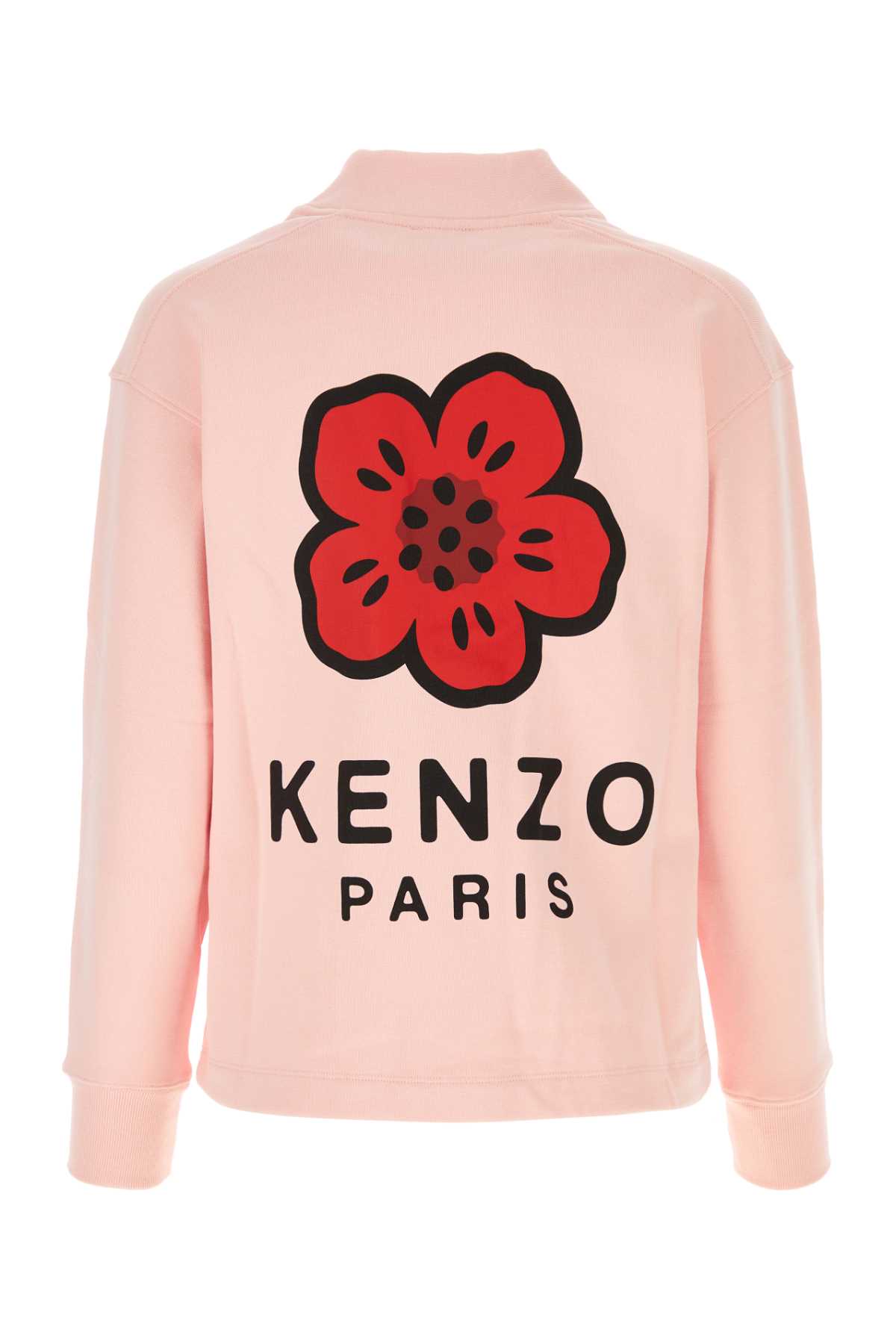 Shop Kenzo Pink Stretch Cotton Cardigan In Roseclair