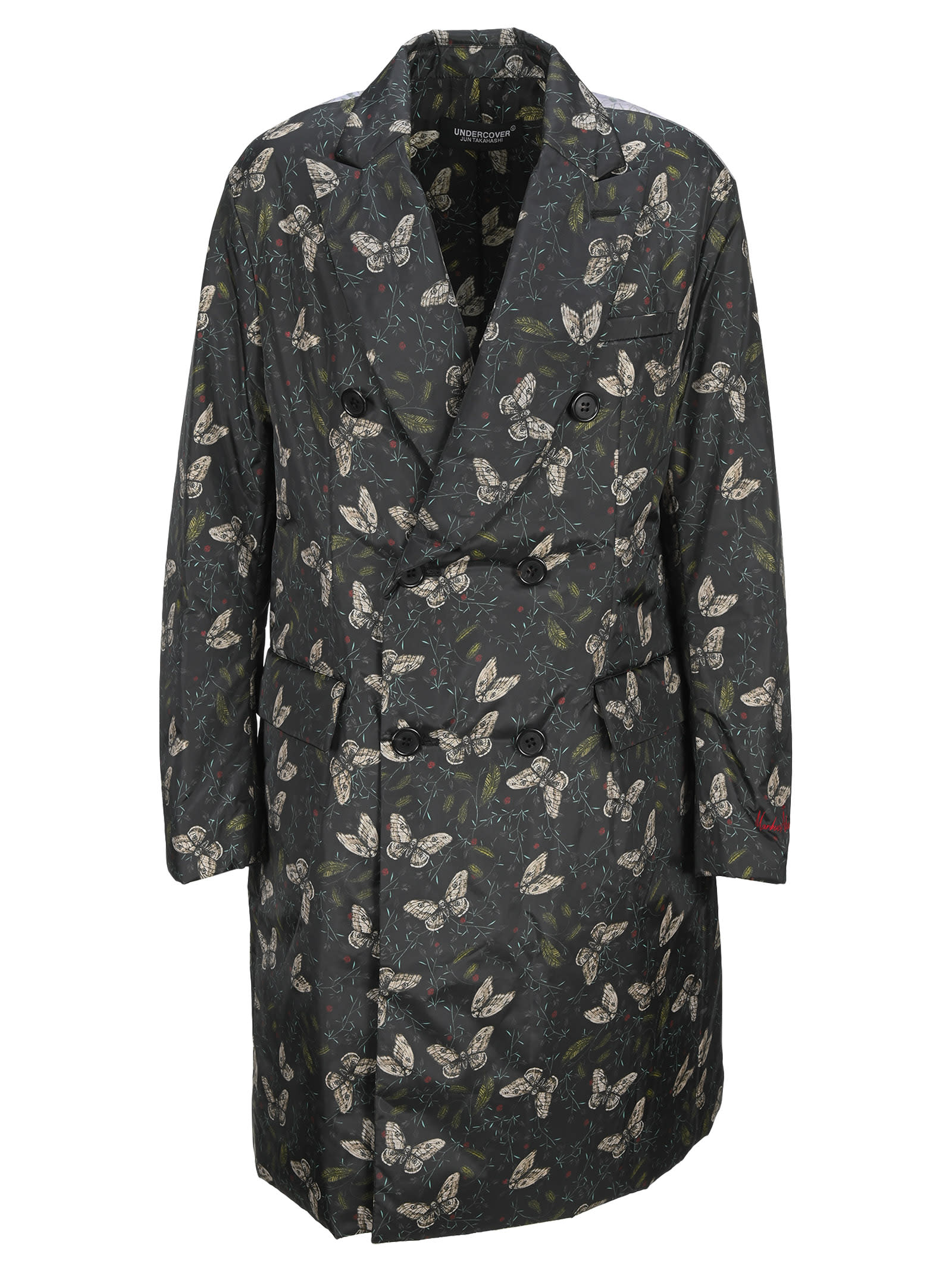 Undercover Jun Takahashi Undercover Butterfly-print Double-breasted Coat