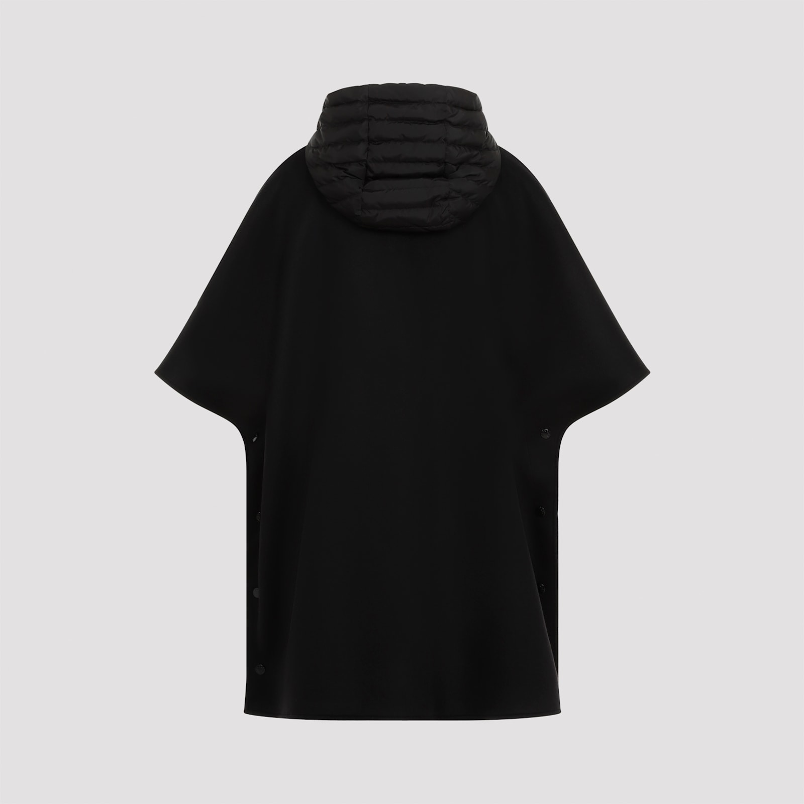 Shop Moncler Polyamide Cape In Black