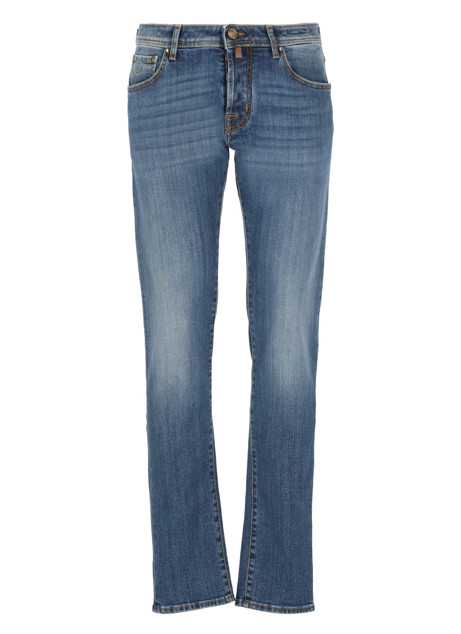 Shop Jacob Cohen Nick Slim Jeans In Blue