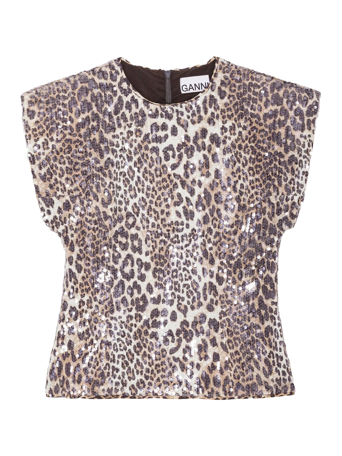 Leopard Blouse With Sequins