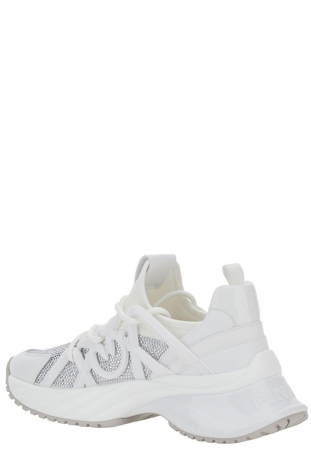 Shop Pinko Love Birds Embellished Chunky Sneakers