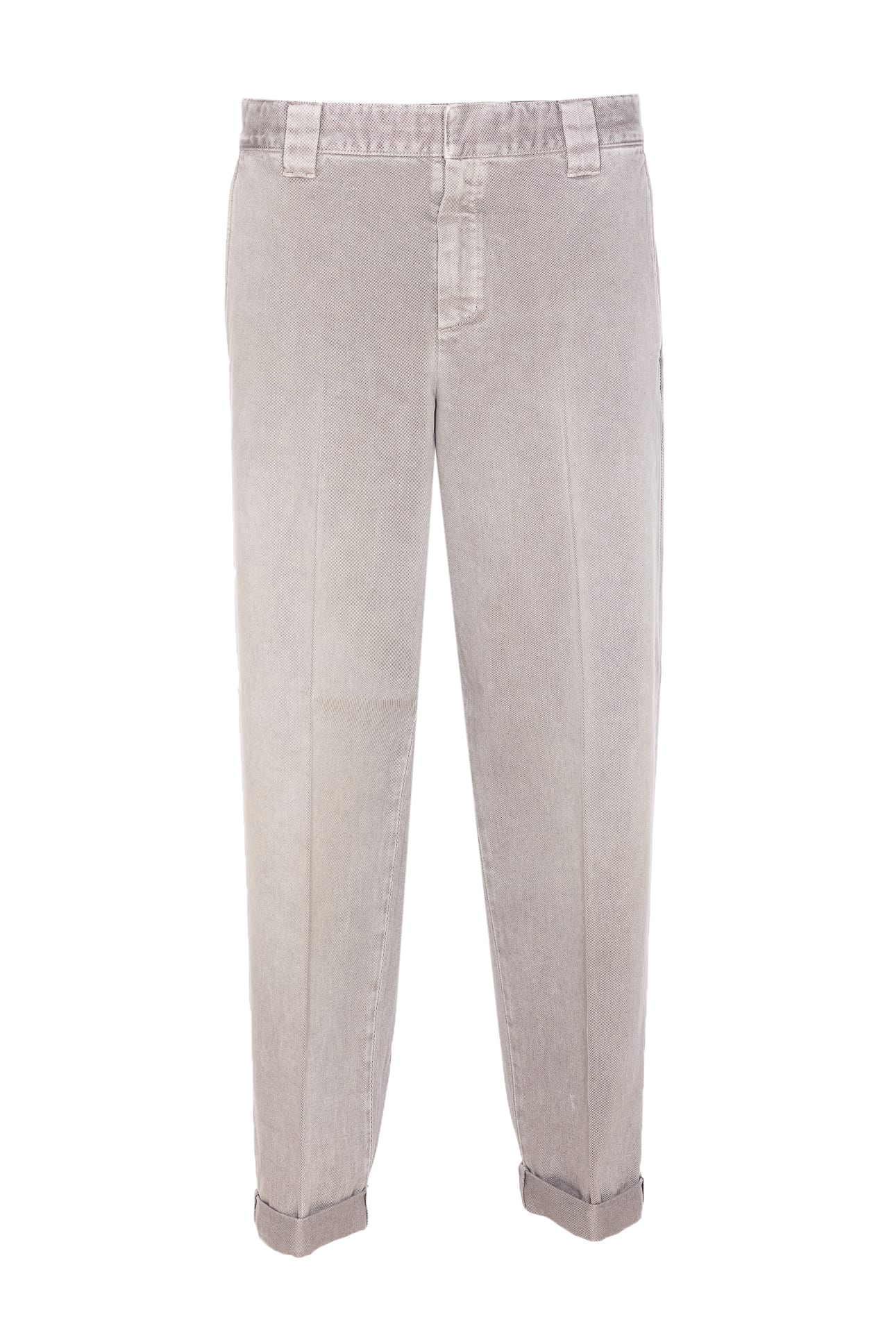 Golden Goose Trousers With Rolled Cuffs And Pockets In Gray