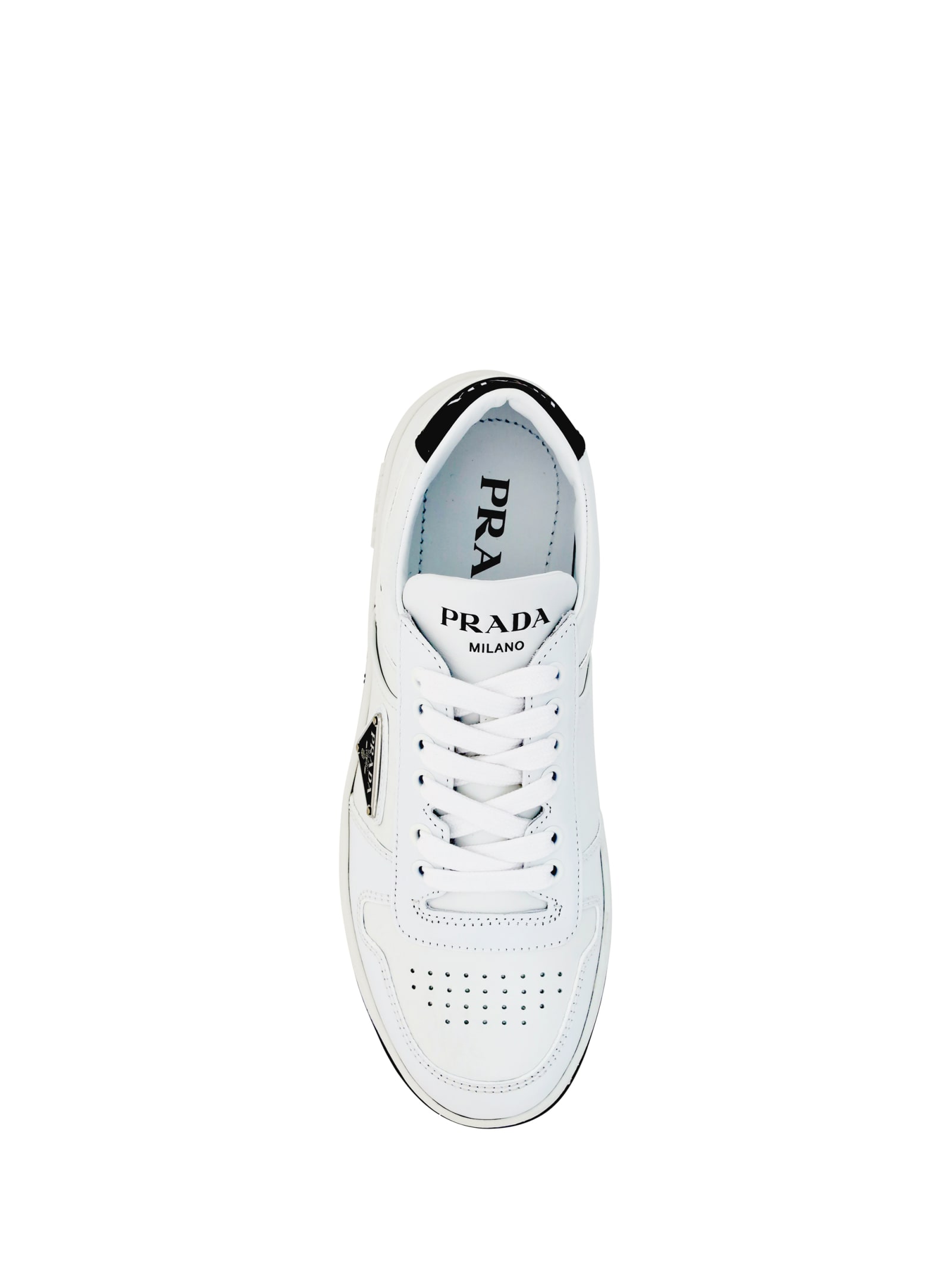 Shop Prada Downtown Sneakers In Bianco
