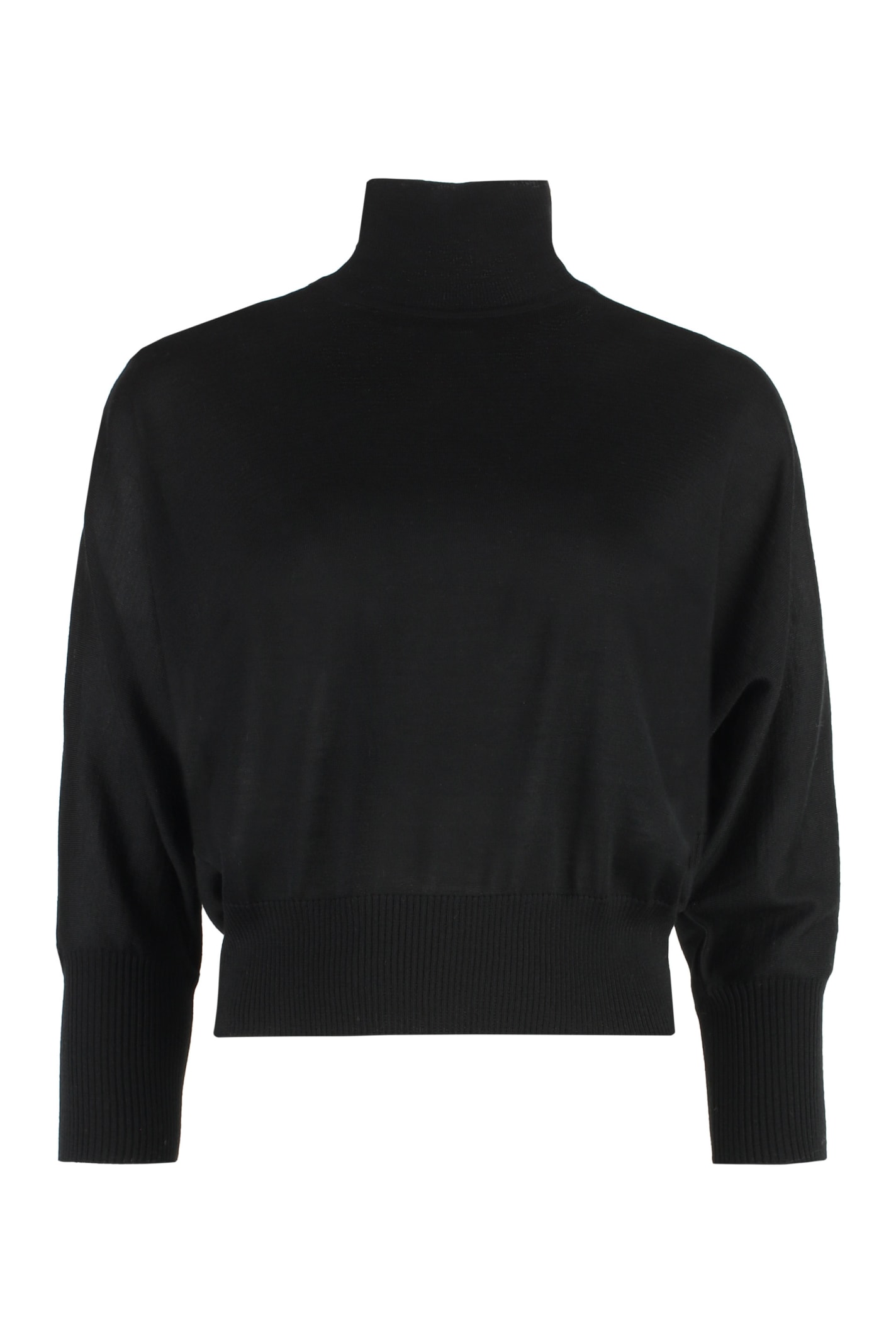 Max Mara Talea Wool Turtleneck Sweater In Black