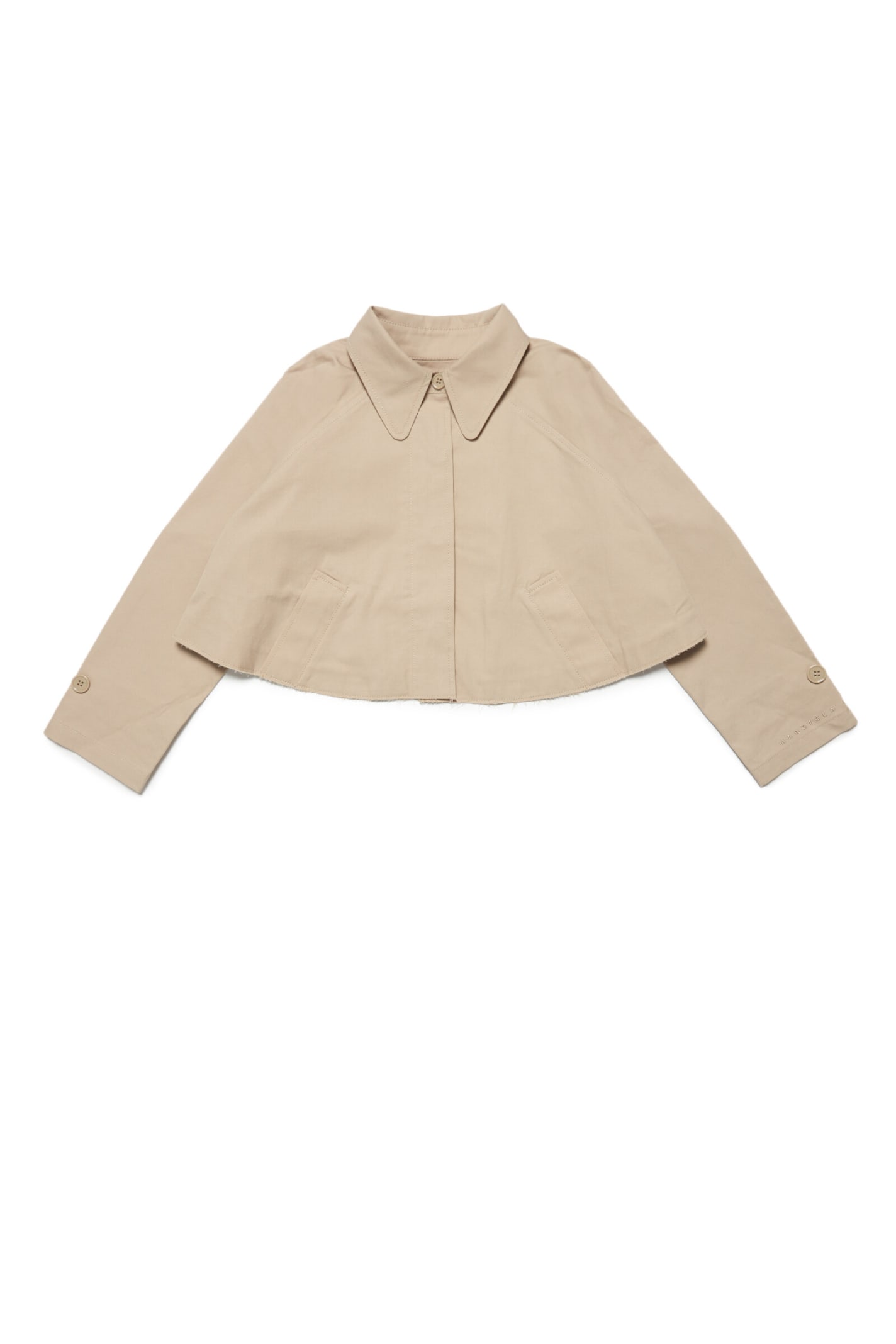 MM6 MAISON MARGIELA MM6J45U JACKET MAISON MARGIELA LIGHT TAUPE SHORT JACKET IN TWILL