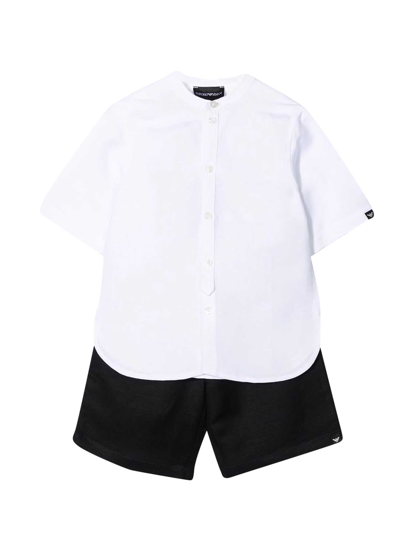 Emporio Armani Shirt And Shorts Set