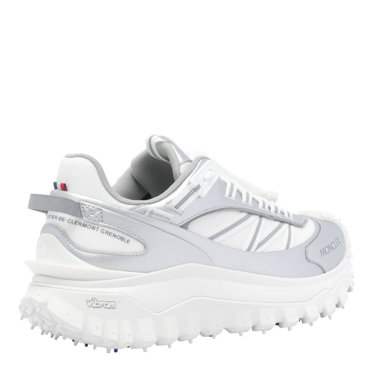 Moncler Two-tone Fabric And Leather Trailgrip Sneakers In White