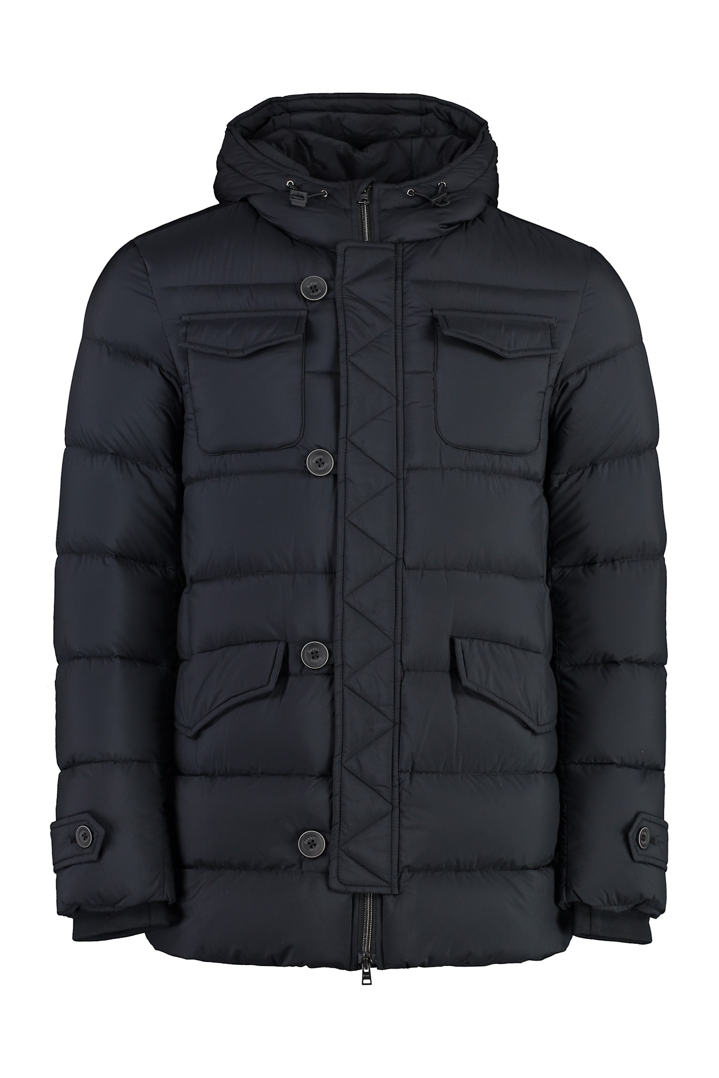 Shop Herno L Eskimo Hooded Down Jacket In Black