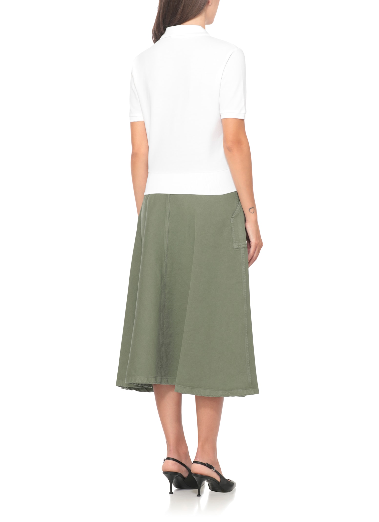 Apc Cropped Short-sleeved Cotton Polo In White