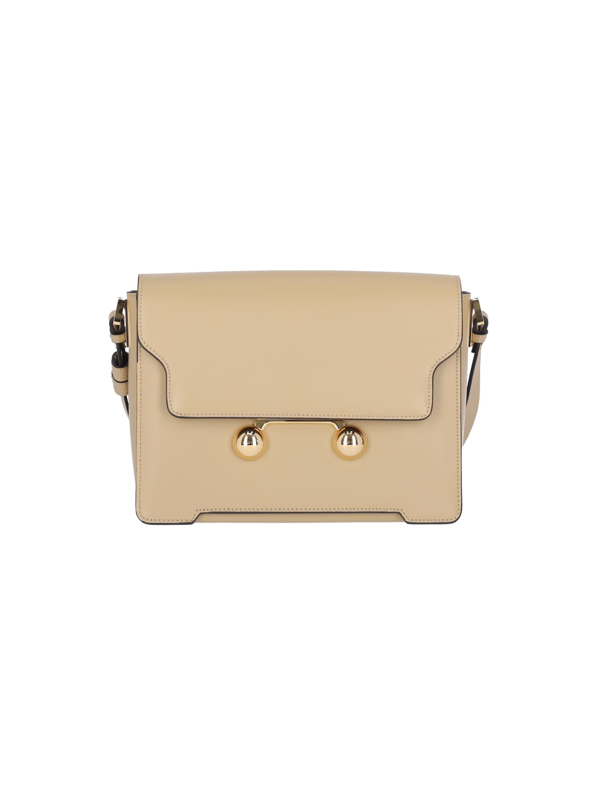 Shop Marni Medium Shoulder Bag Trunkaroo In Brown